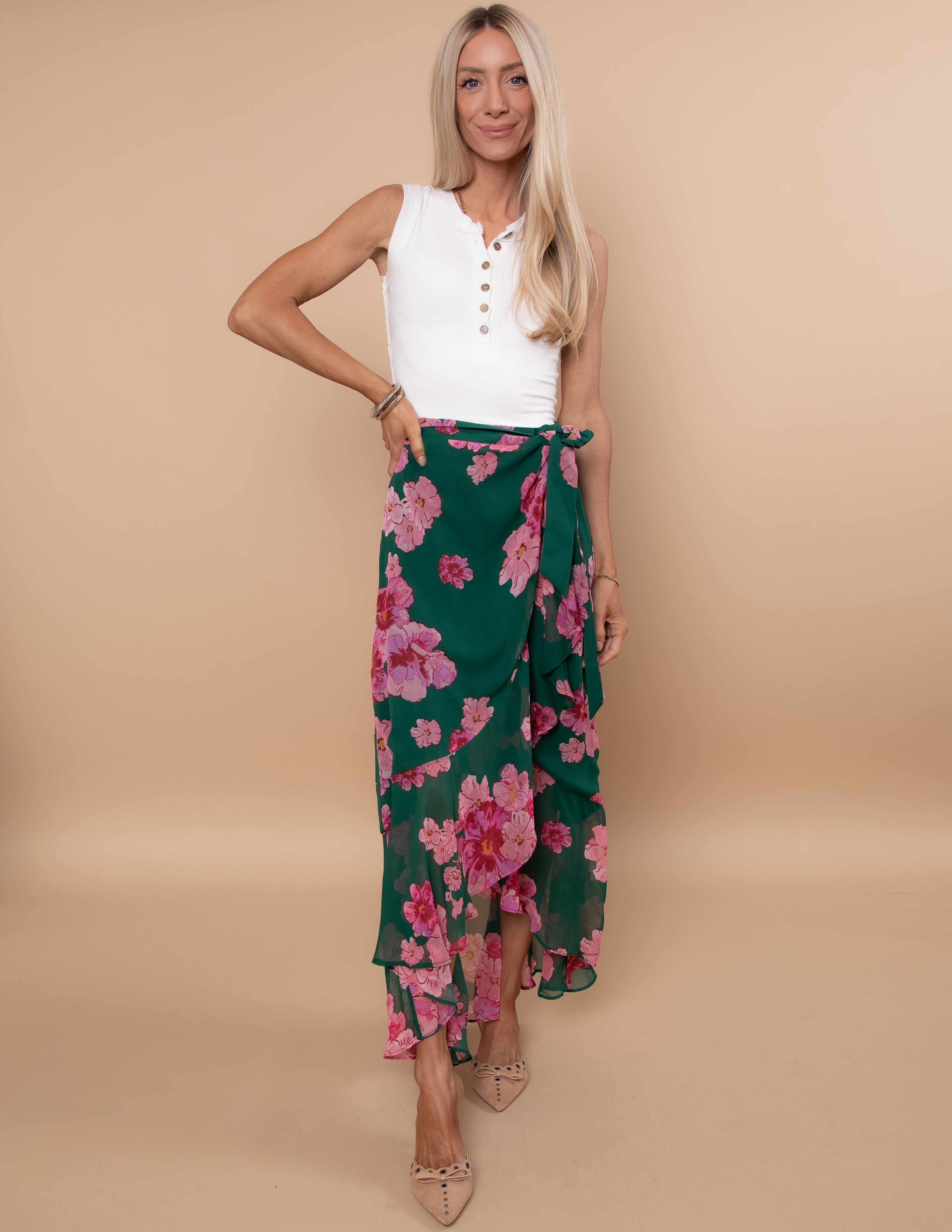 Blossom Lane Wrap Skirt