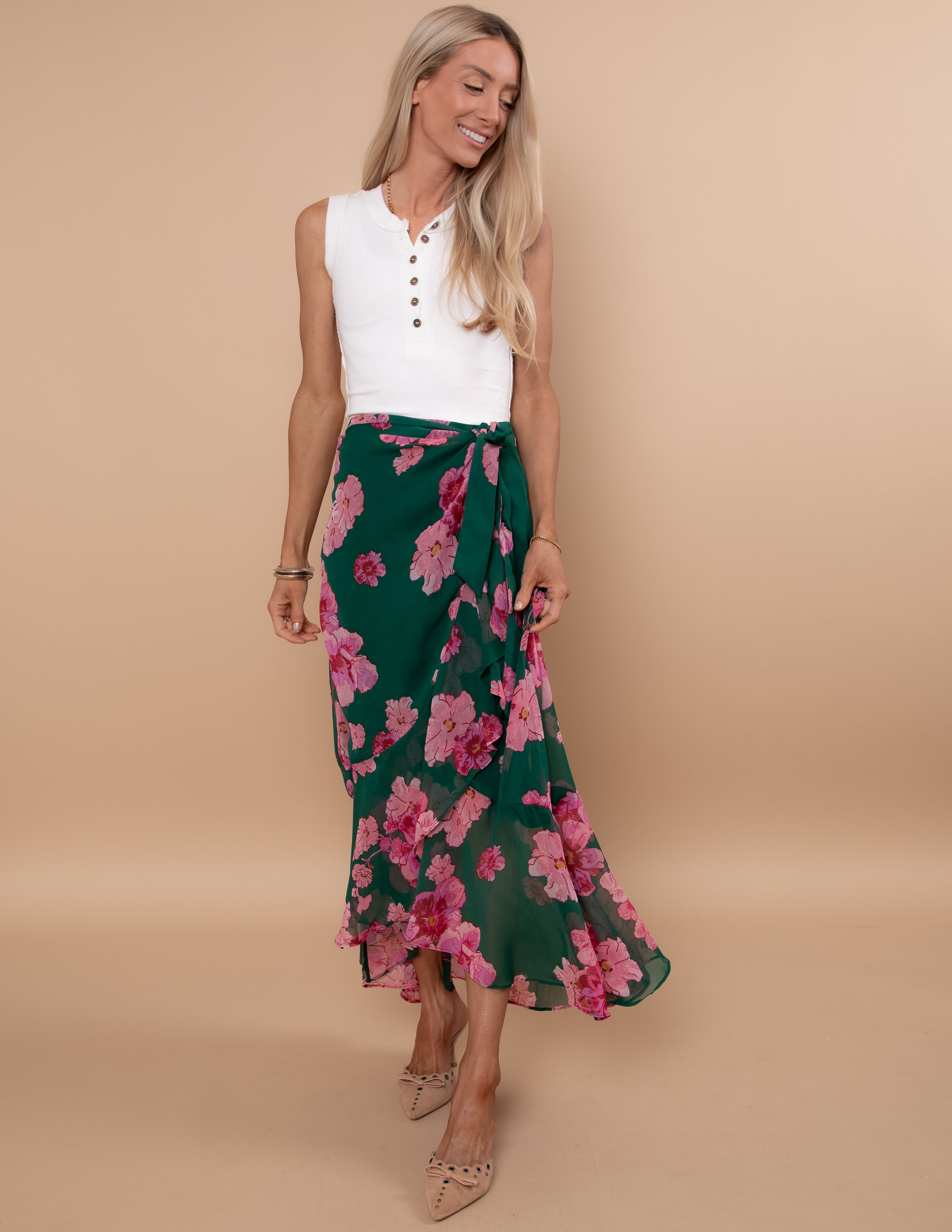 Blossom Lane Wrap Skirt