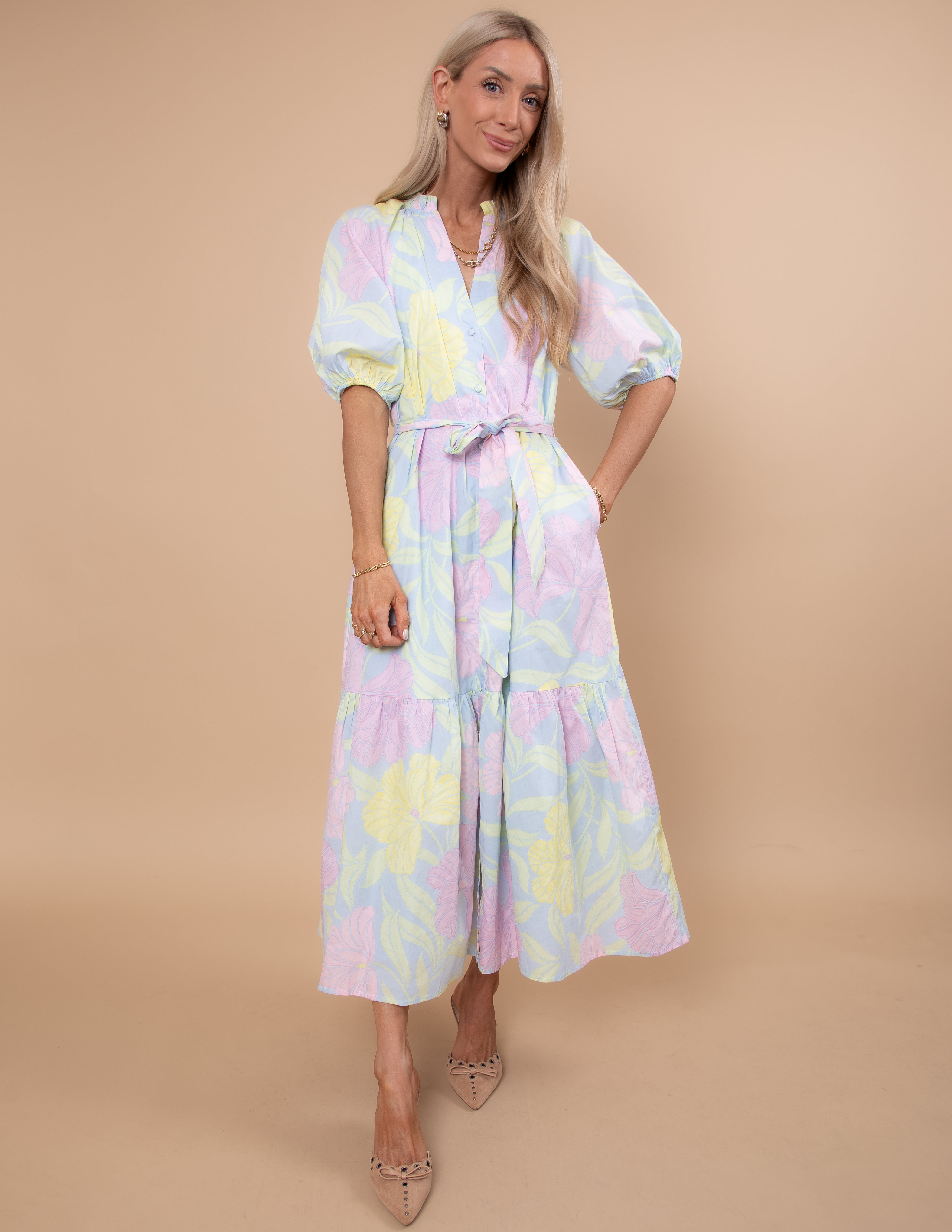 Brisa Floral Midi Dress