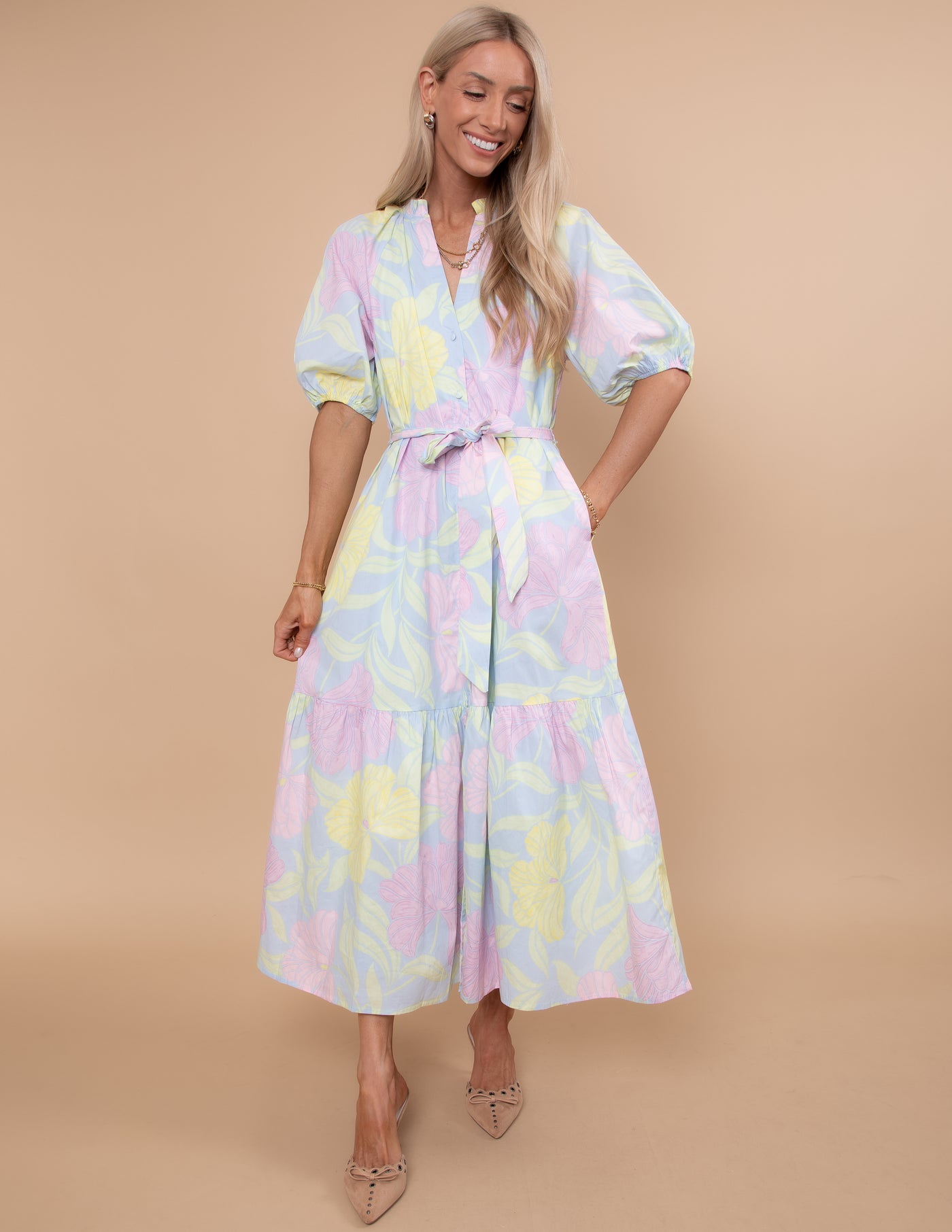 Brisa Floral Midi Dress