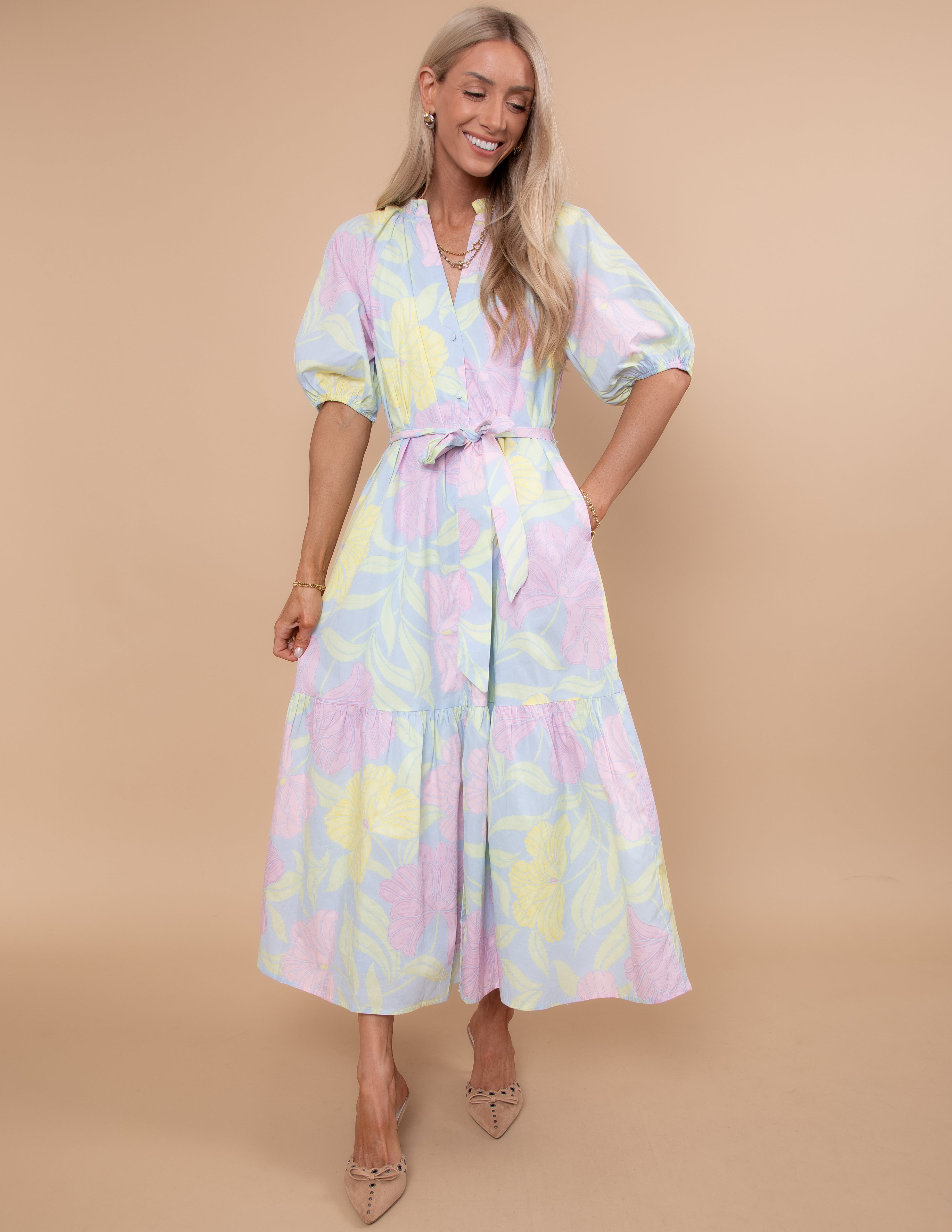 Brisa Floral Midi Dress