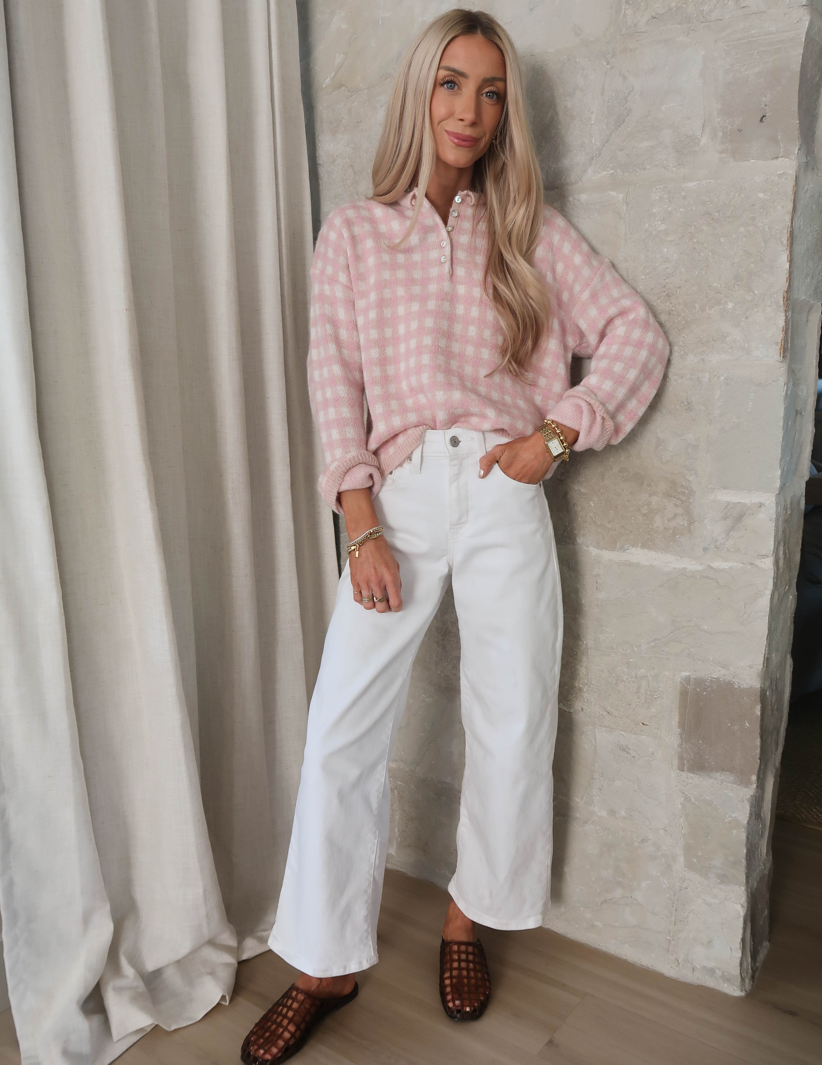 Solara Gingham Sweater