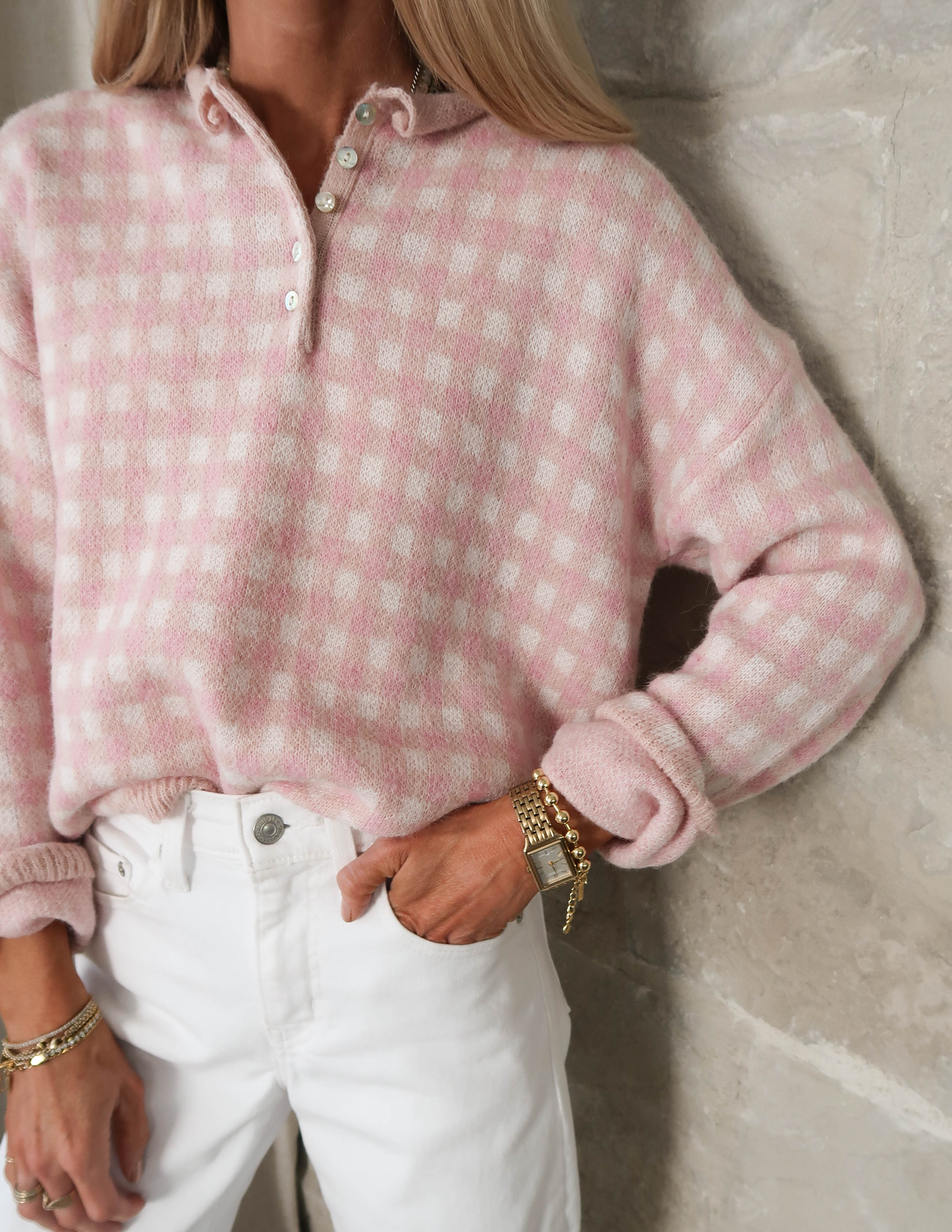 Solara Gingham Sweater