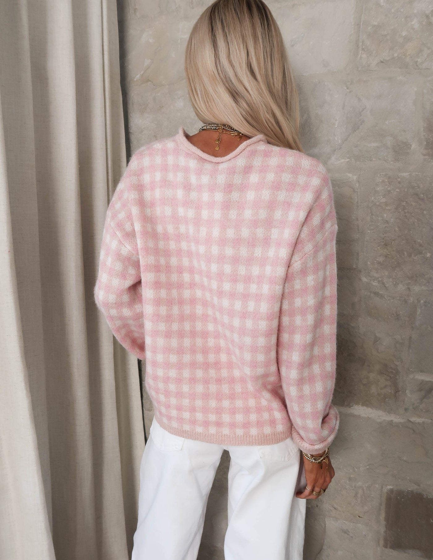 Solara Gingham Sweater