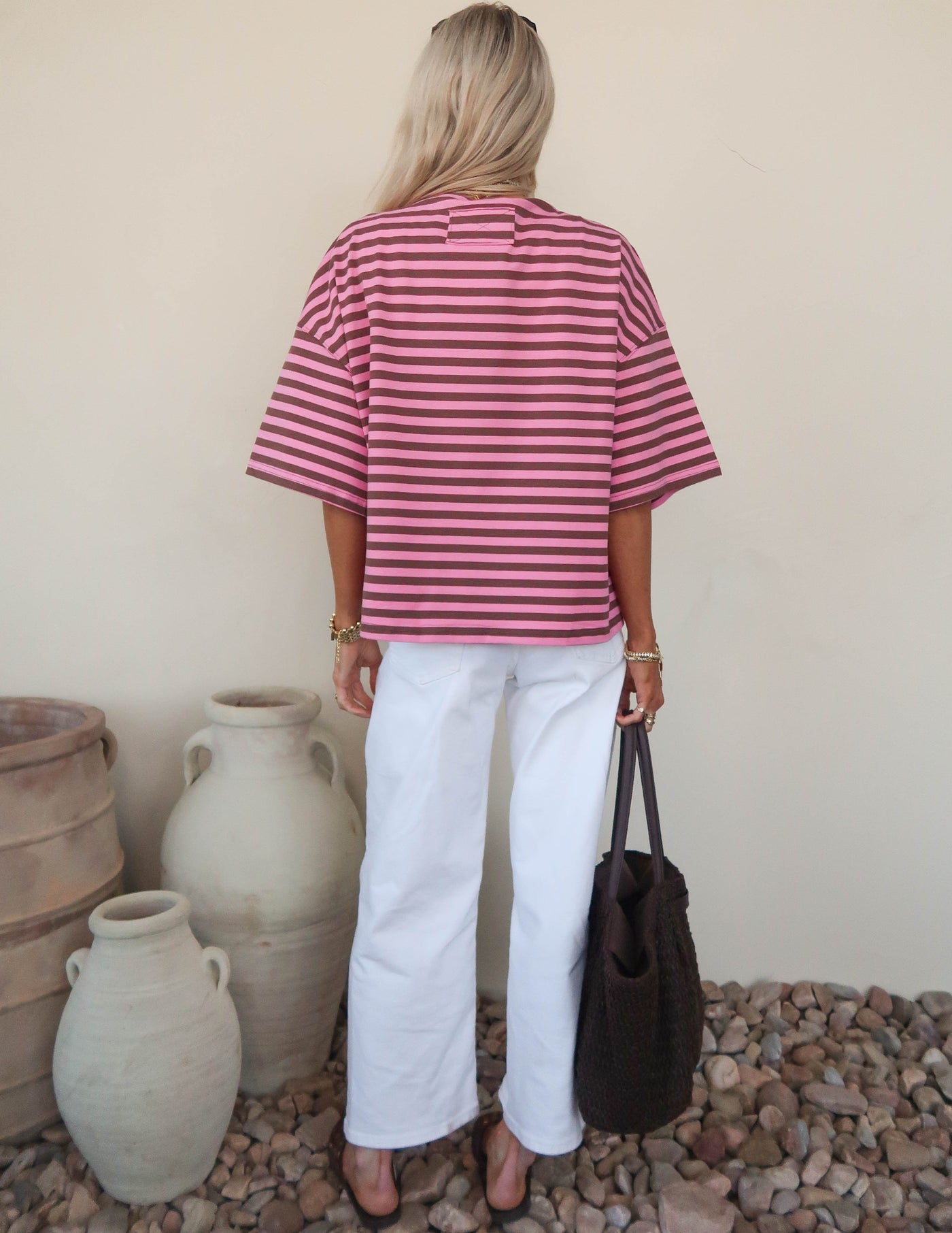Riviera Striped Boyfriend Tee