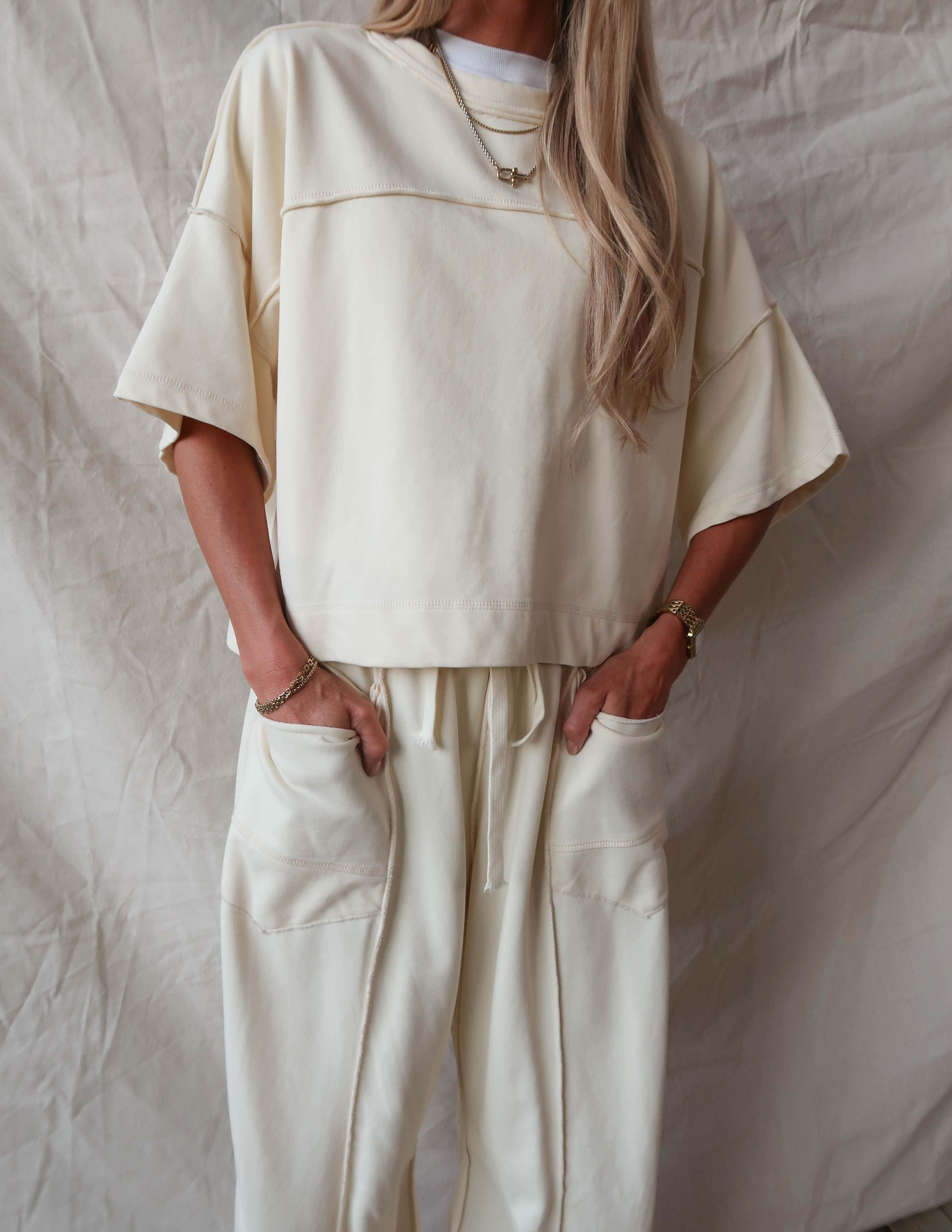 Cream Cloud Two Piece Set