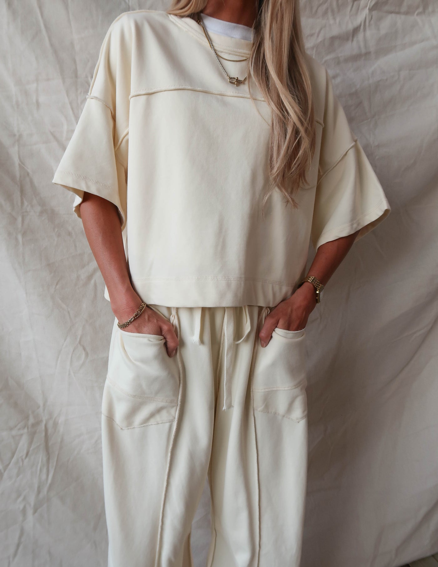 Cream Cloud Two Piece Set