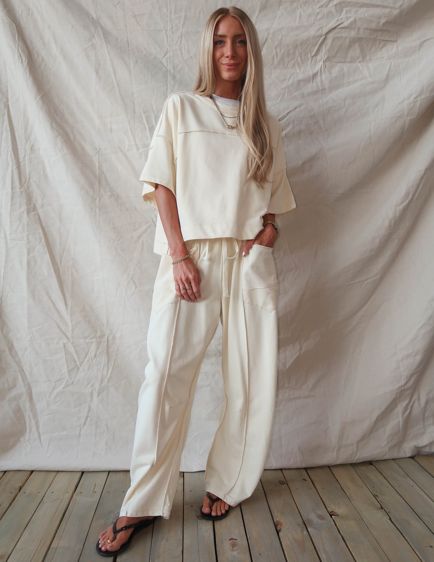 Cream Cloud Two Piece Set
