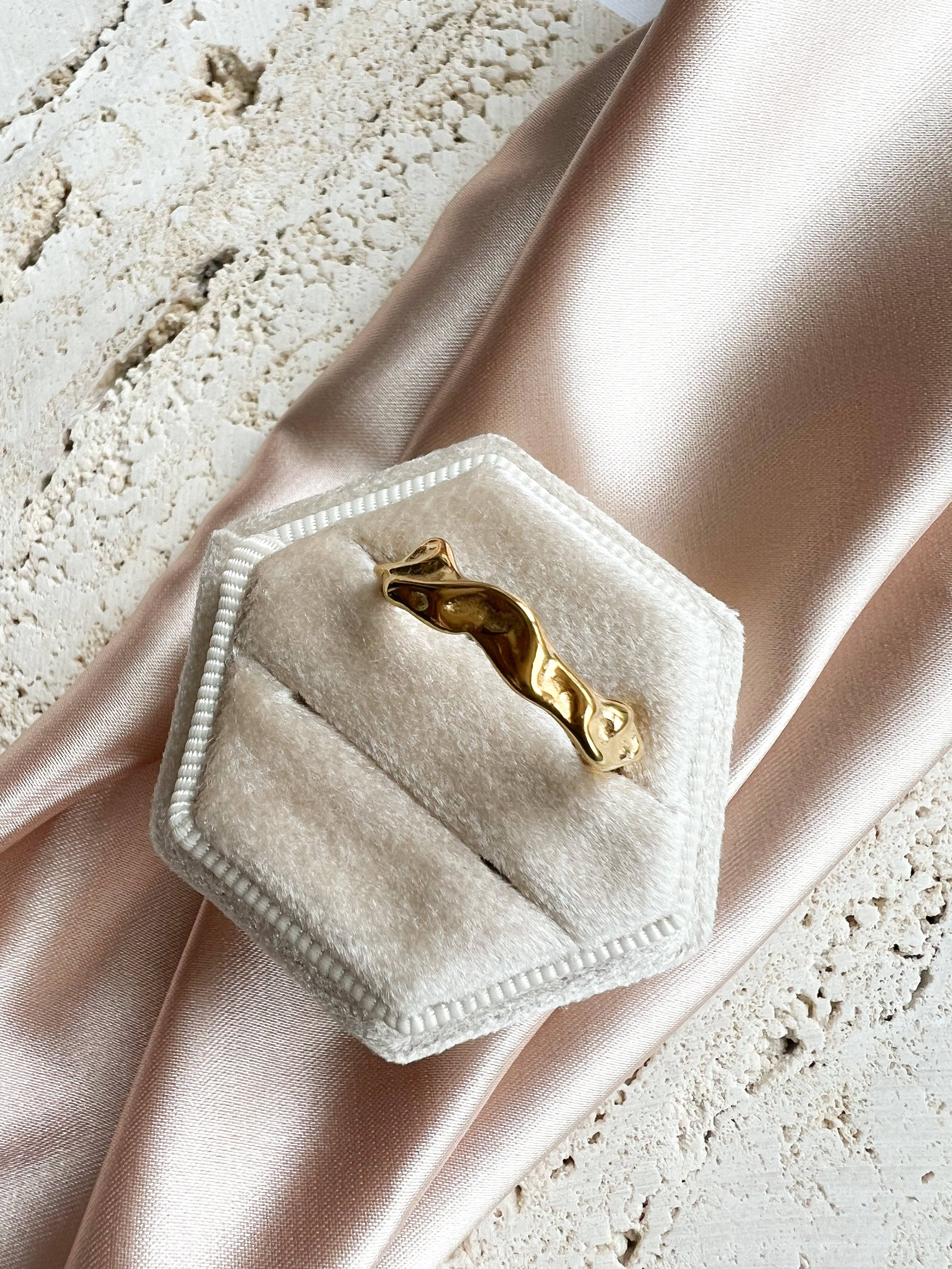 Irregular Ruffled Gold Ring