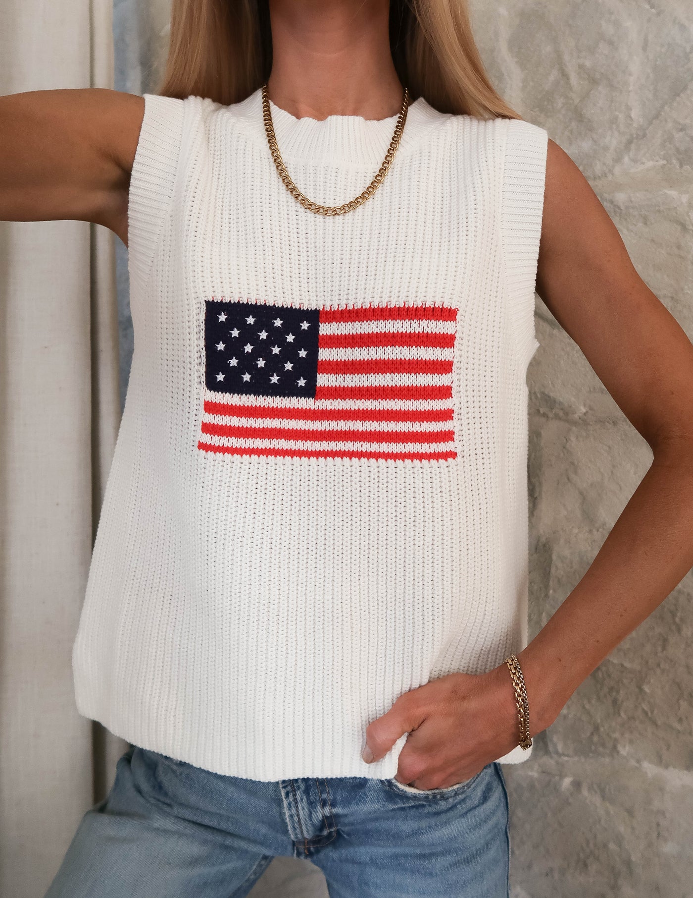 Americana Breeze Knit Top