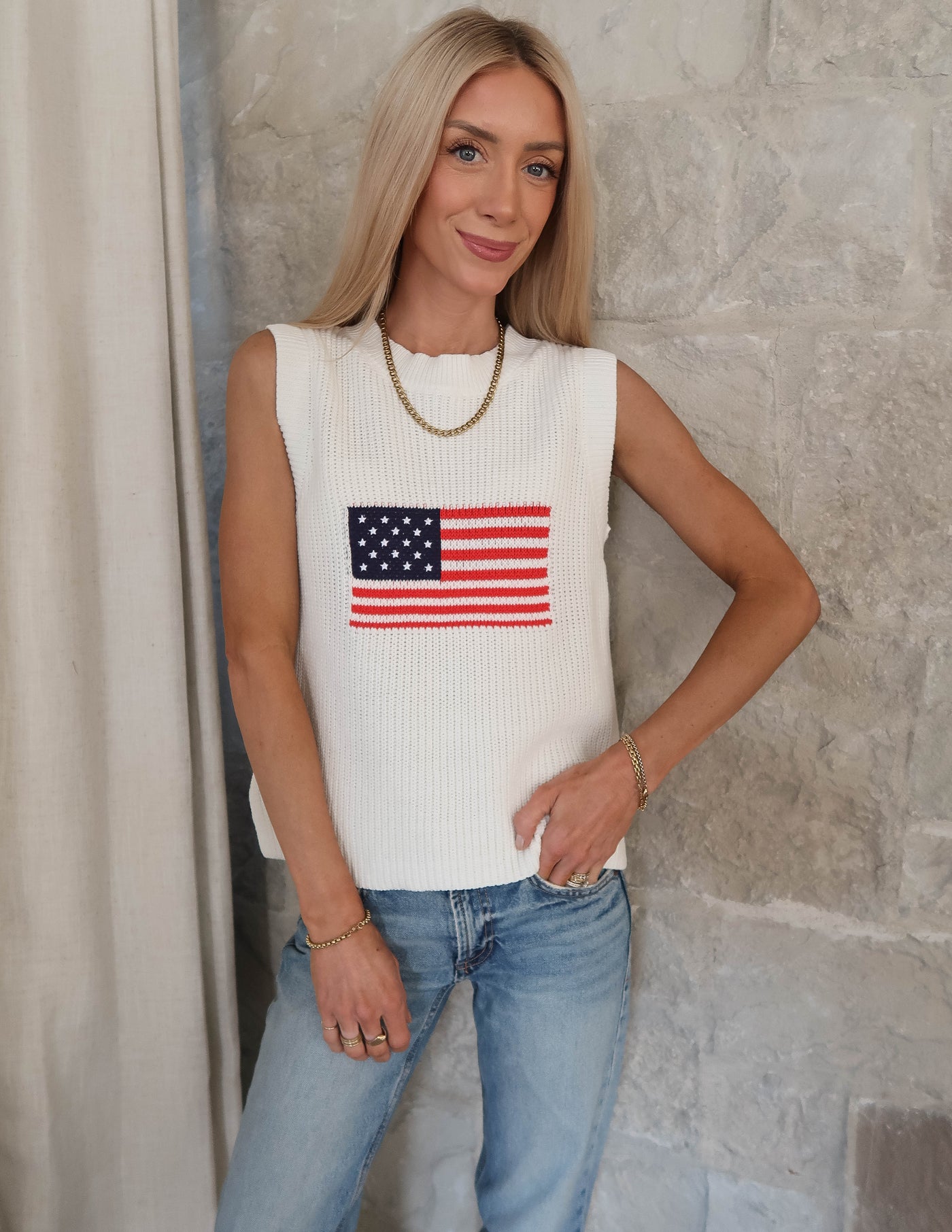 Americana Breeze Knit Top
