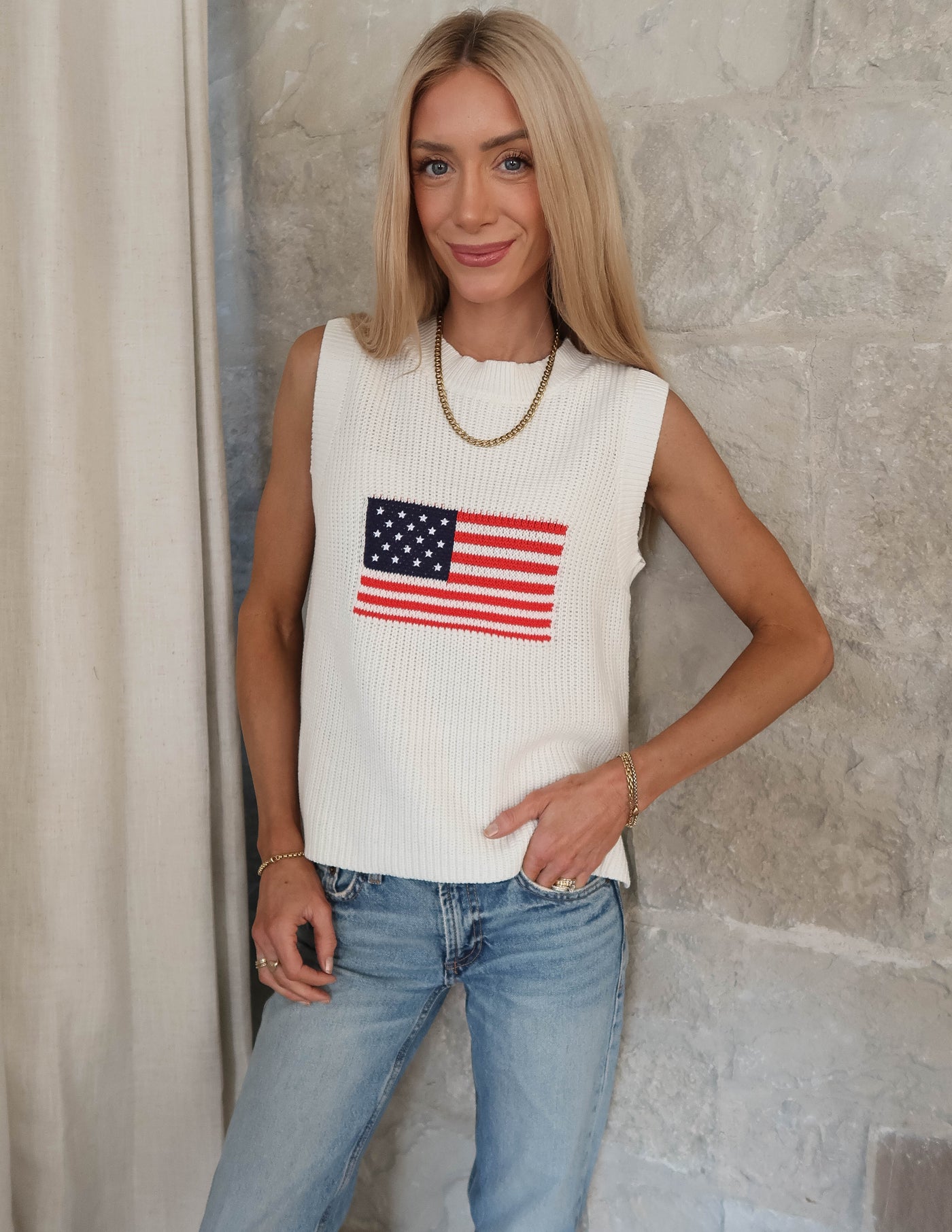 Americana Breeze Knit Top