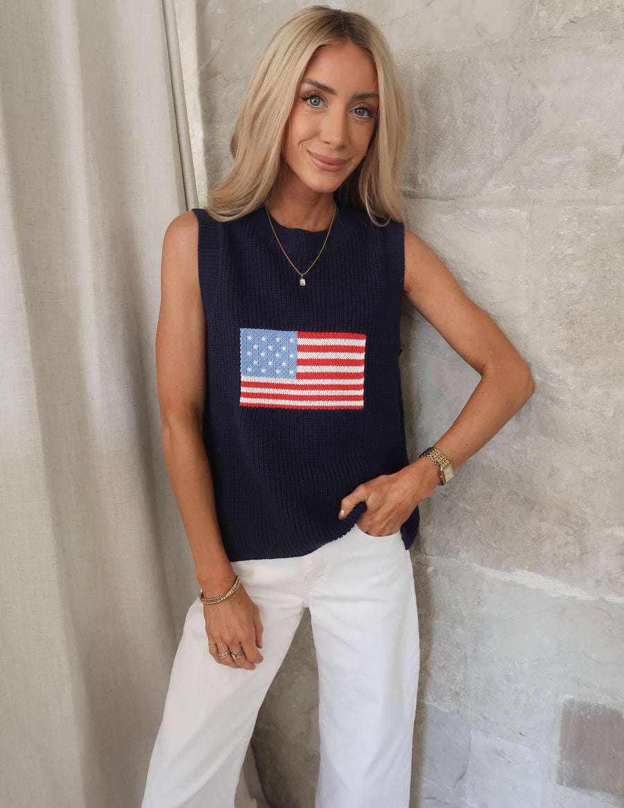 Americana Breeze Knit Top