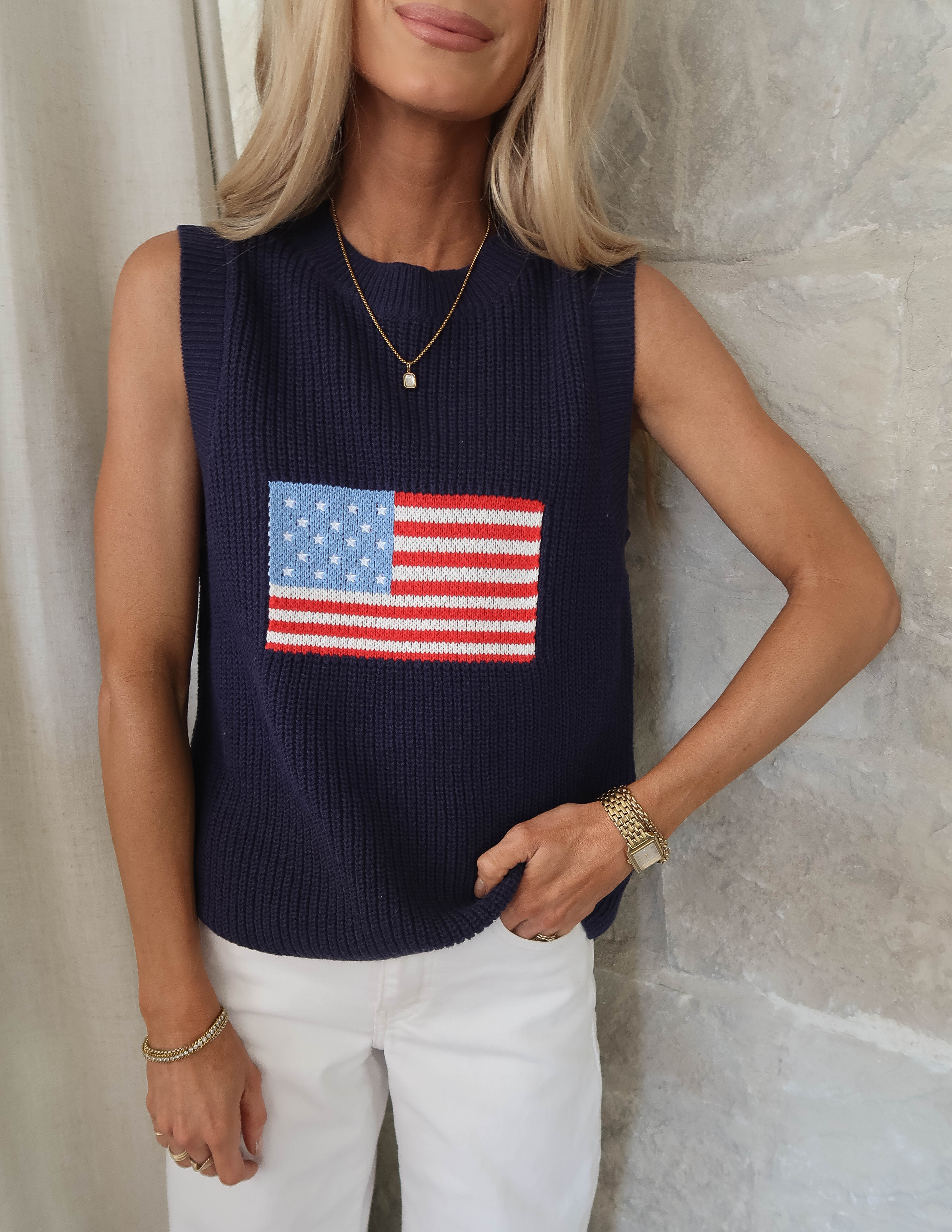Americana Breeze Knit Top