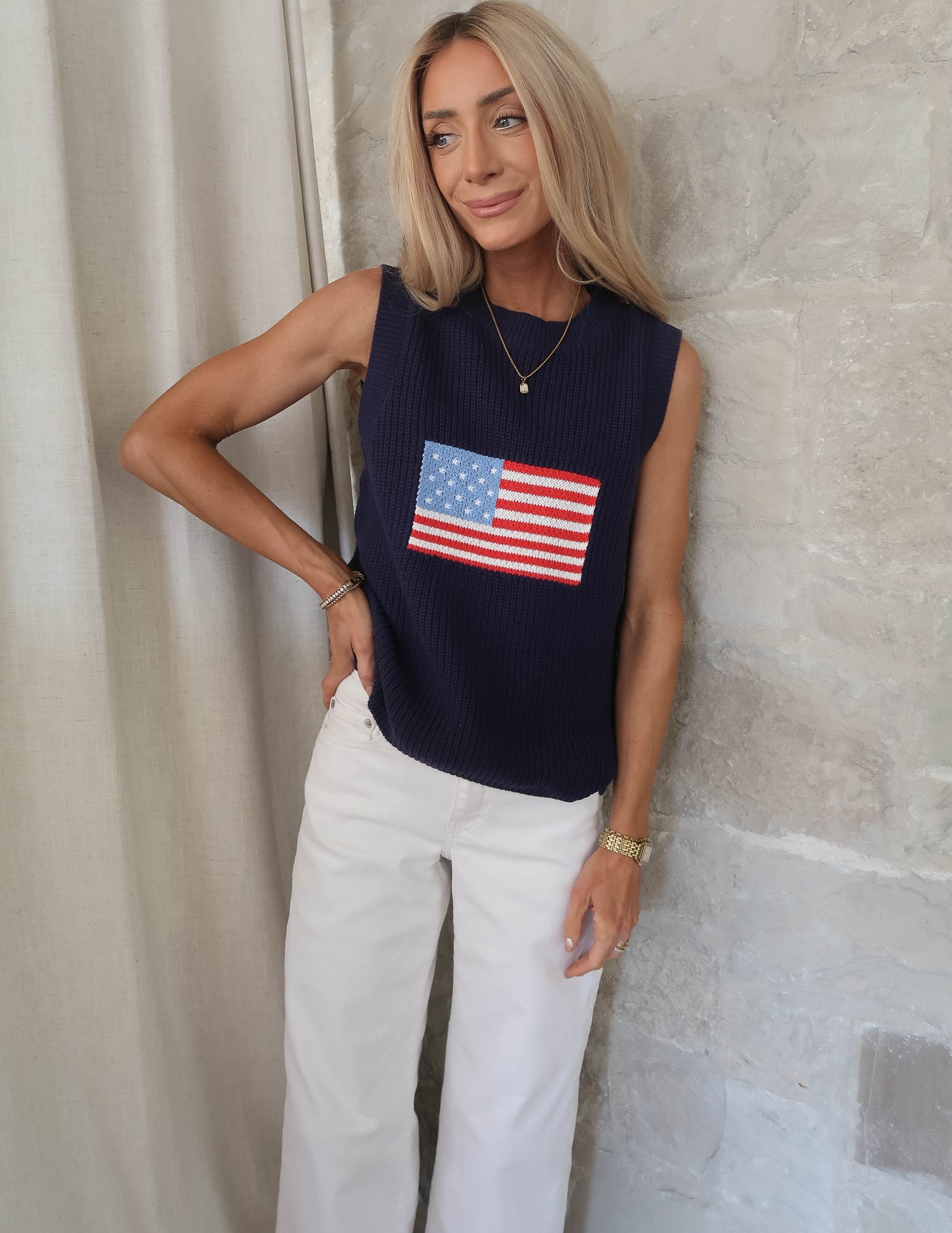 Americana Breeze Knit Top