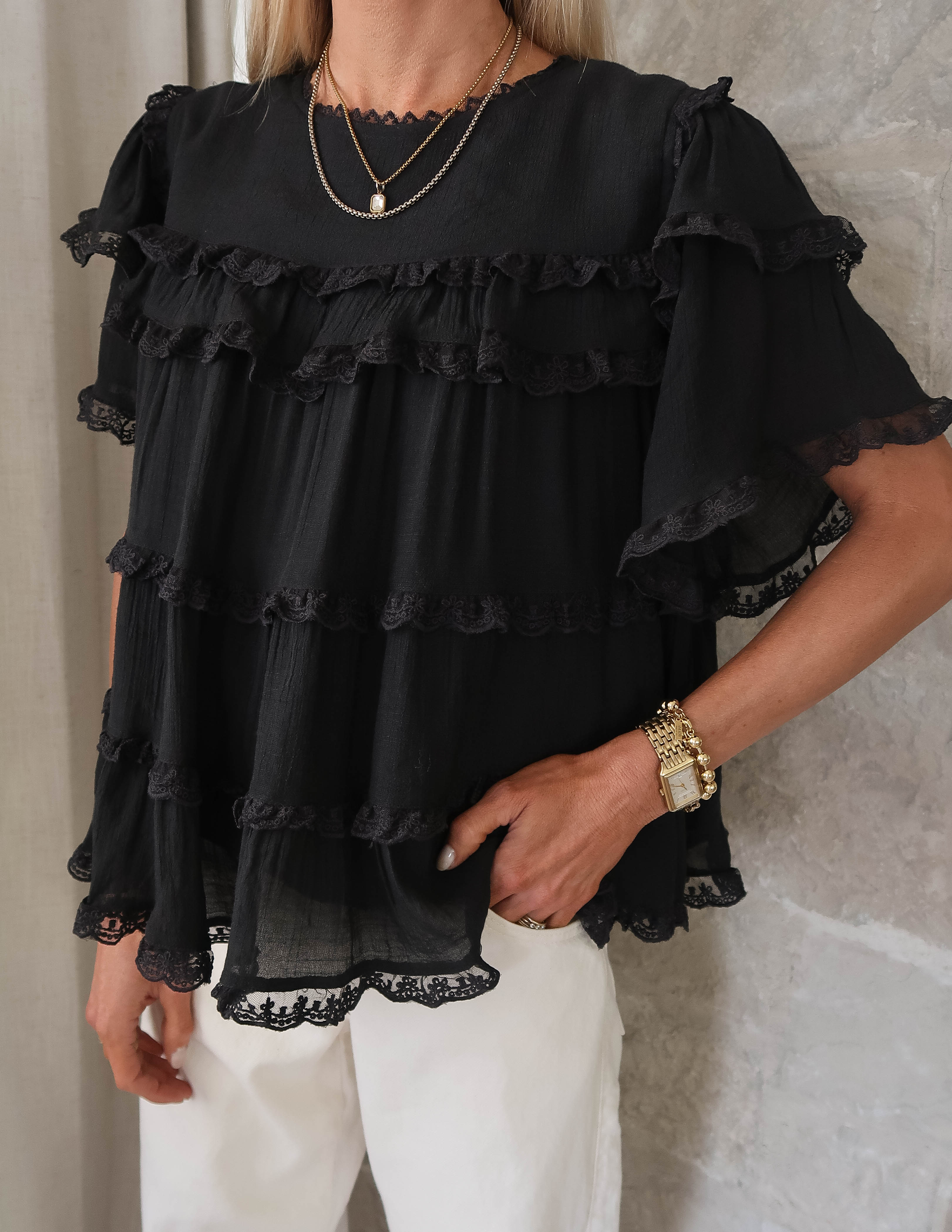 Sweet Symphony Ruffle Top
