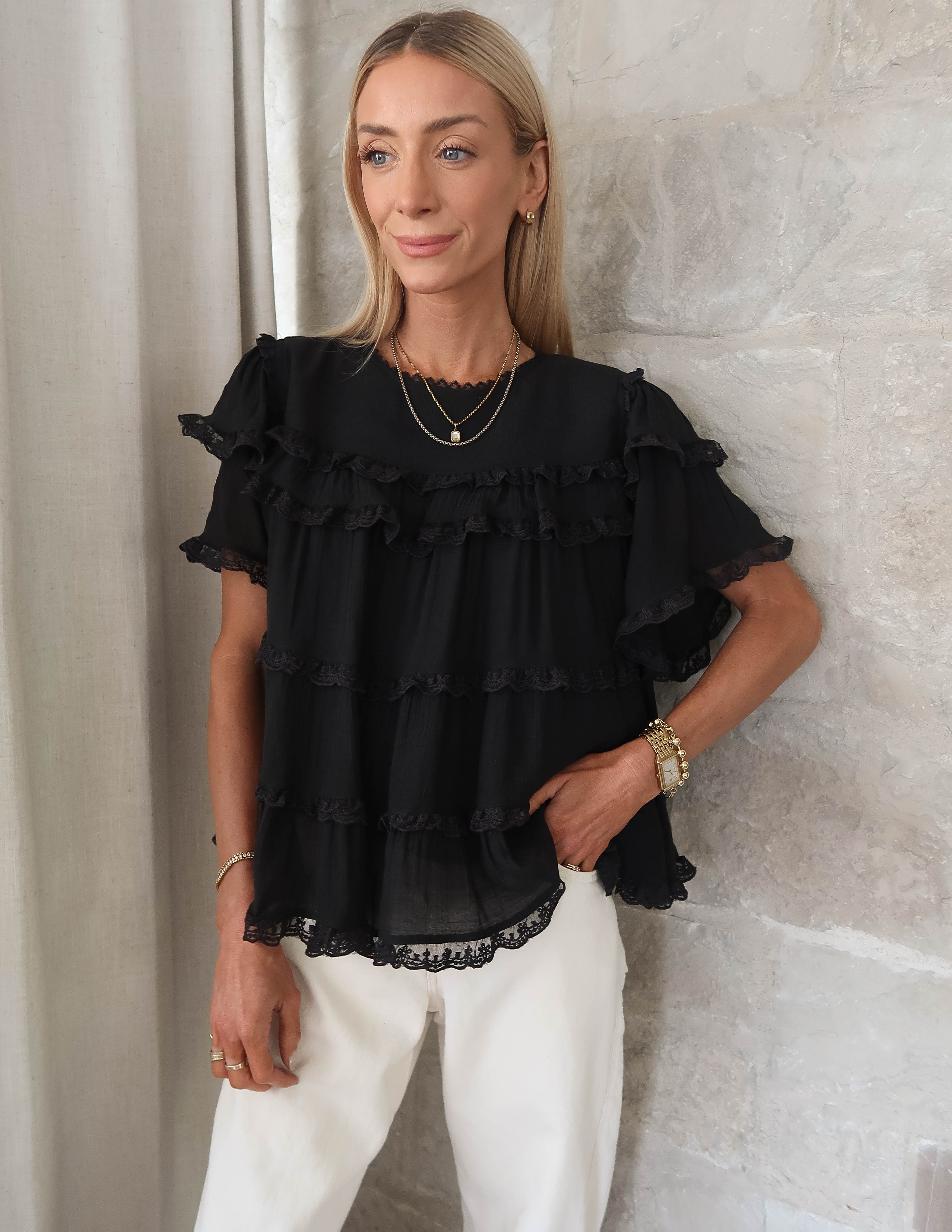 Sweet Symphony Ruffle Top