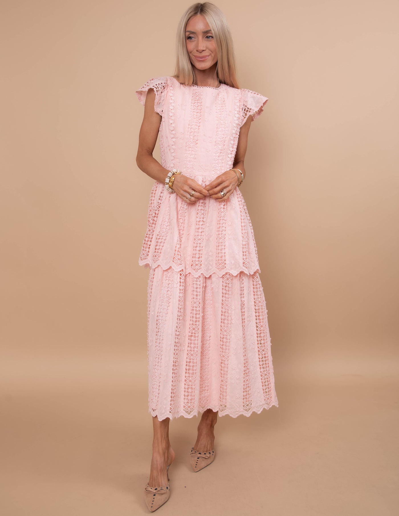maxi lace overlay dress Floral Lace Overlay Maxi Dress main image 1