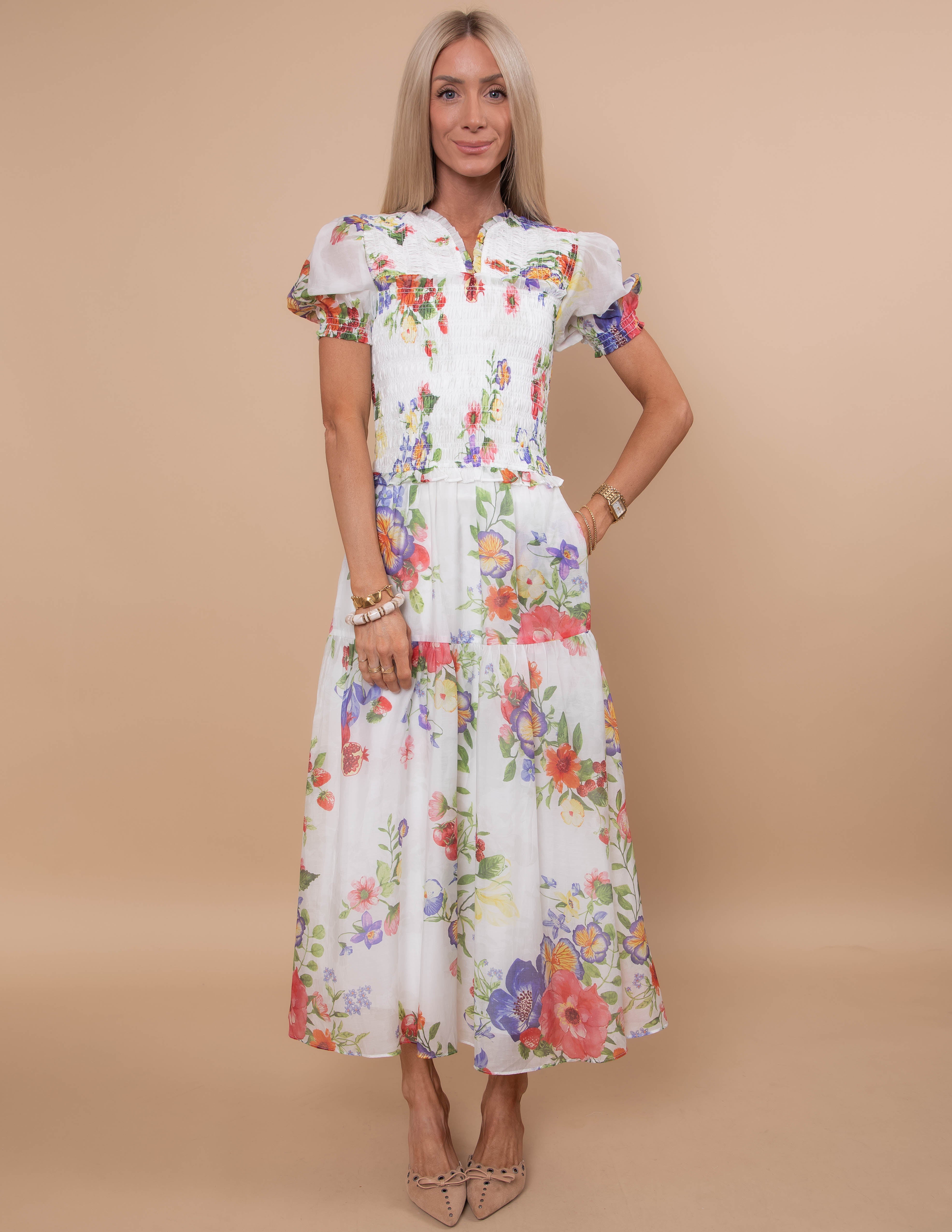 Lottie Floral Midi Dress