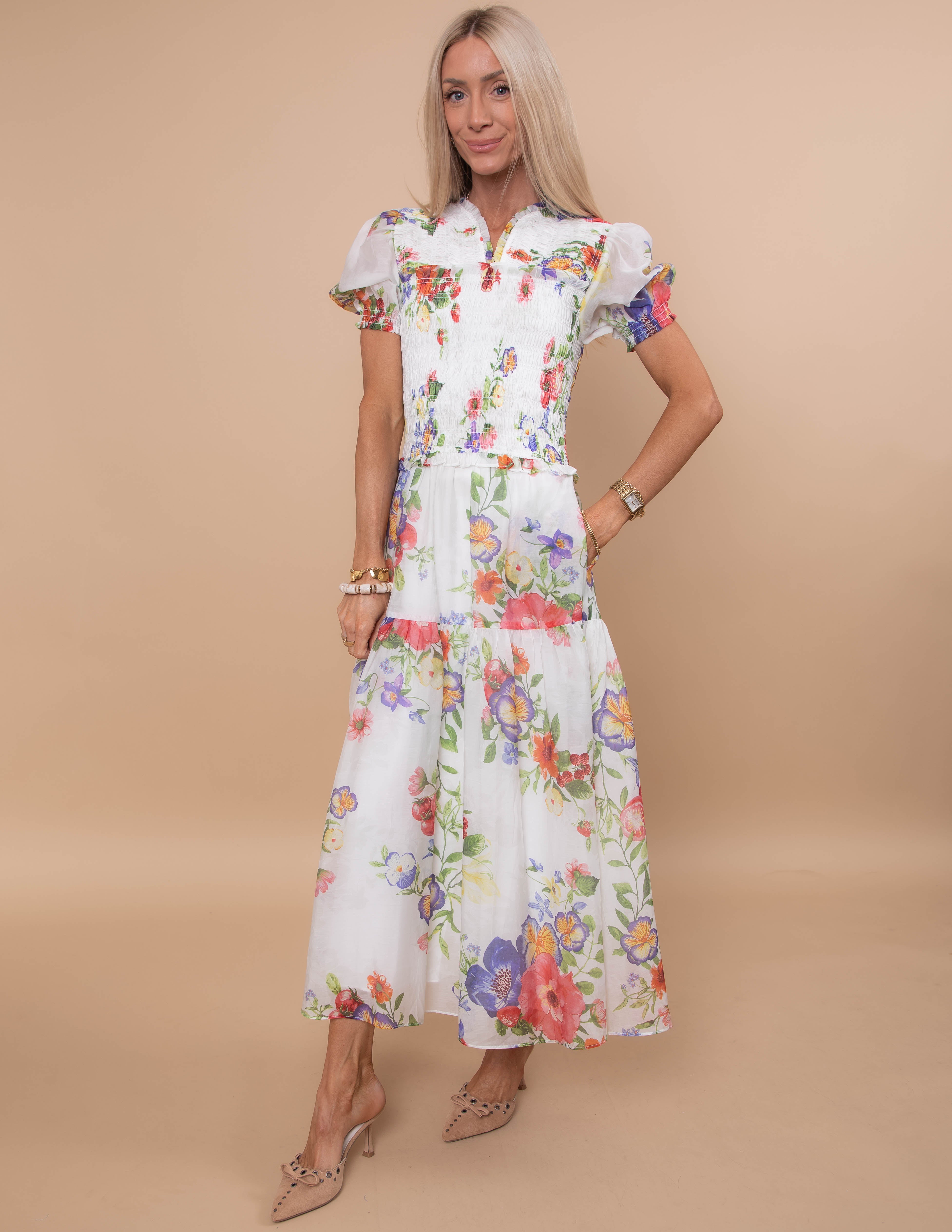 Lottie Floral Midi Dress