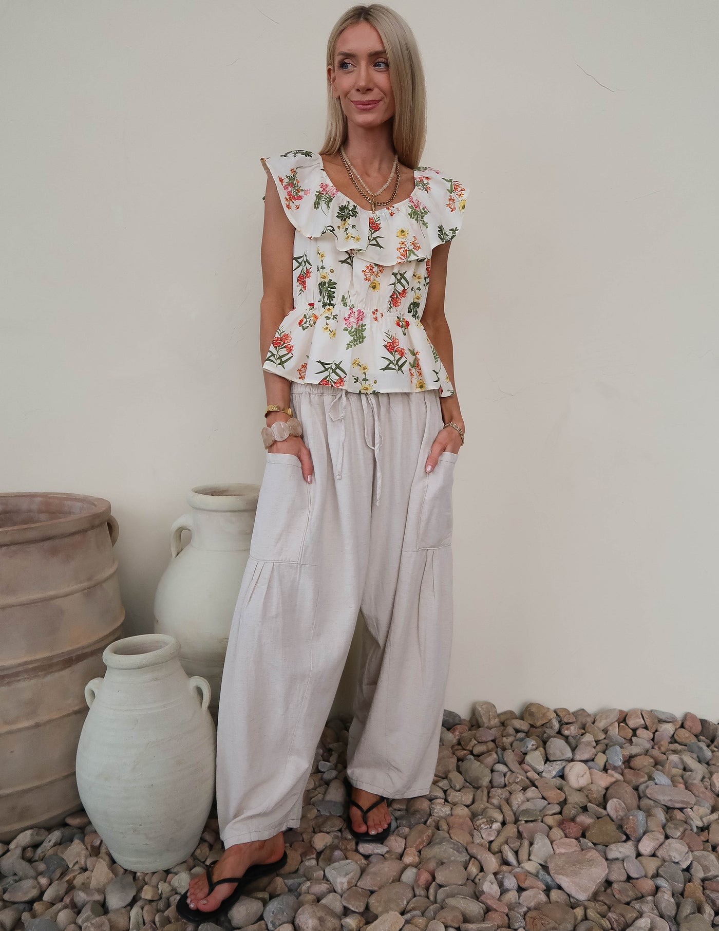Garden Muse Ruffle Top
