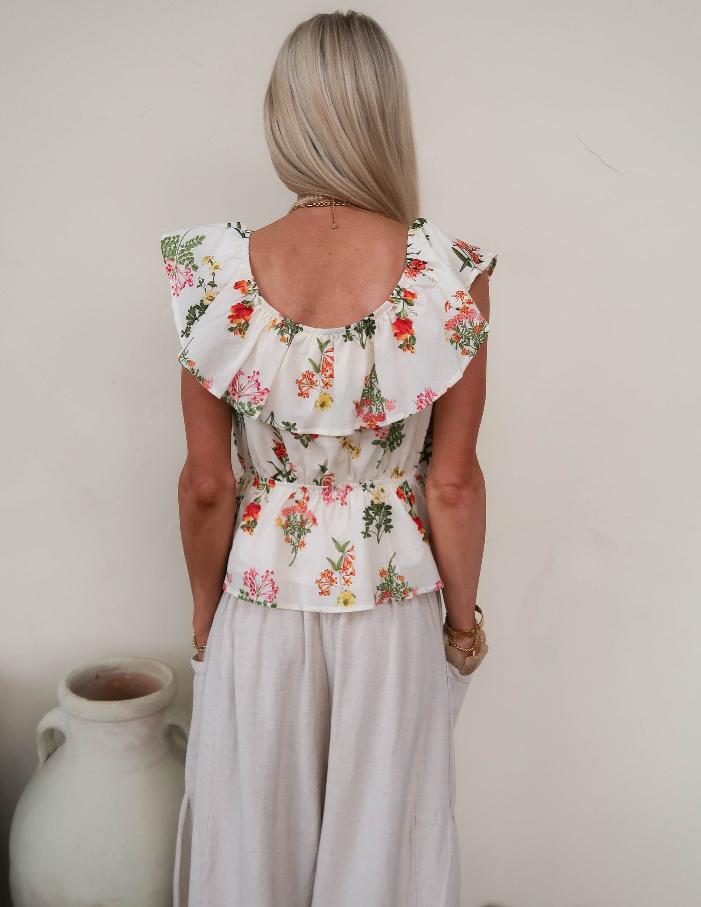 Garden Muse Ruffle Top