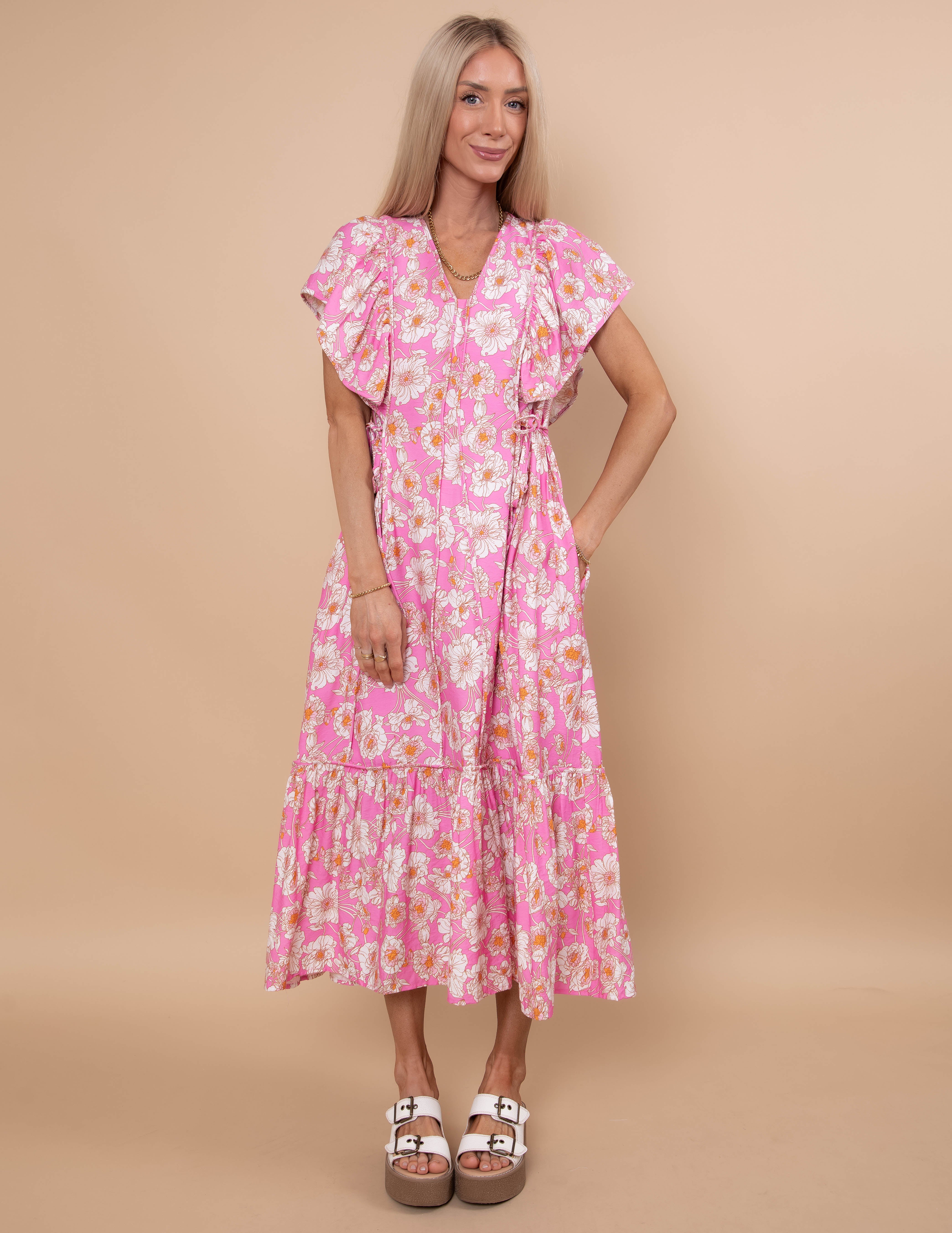 Summer Petal Midi Dress