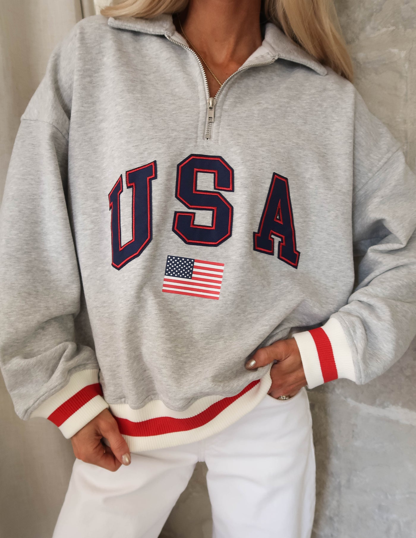 All-American Half Zip Pullover