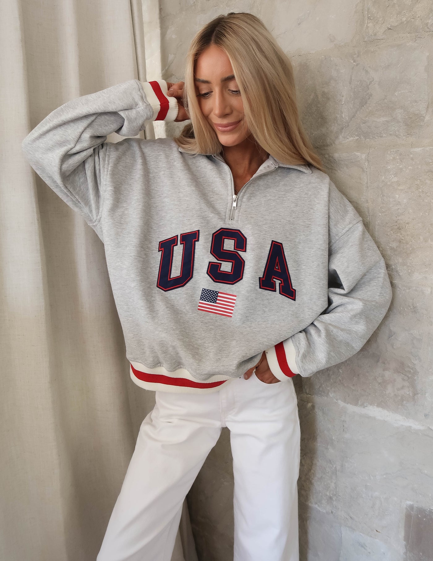 All-American Half Zip Pullover