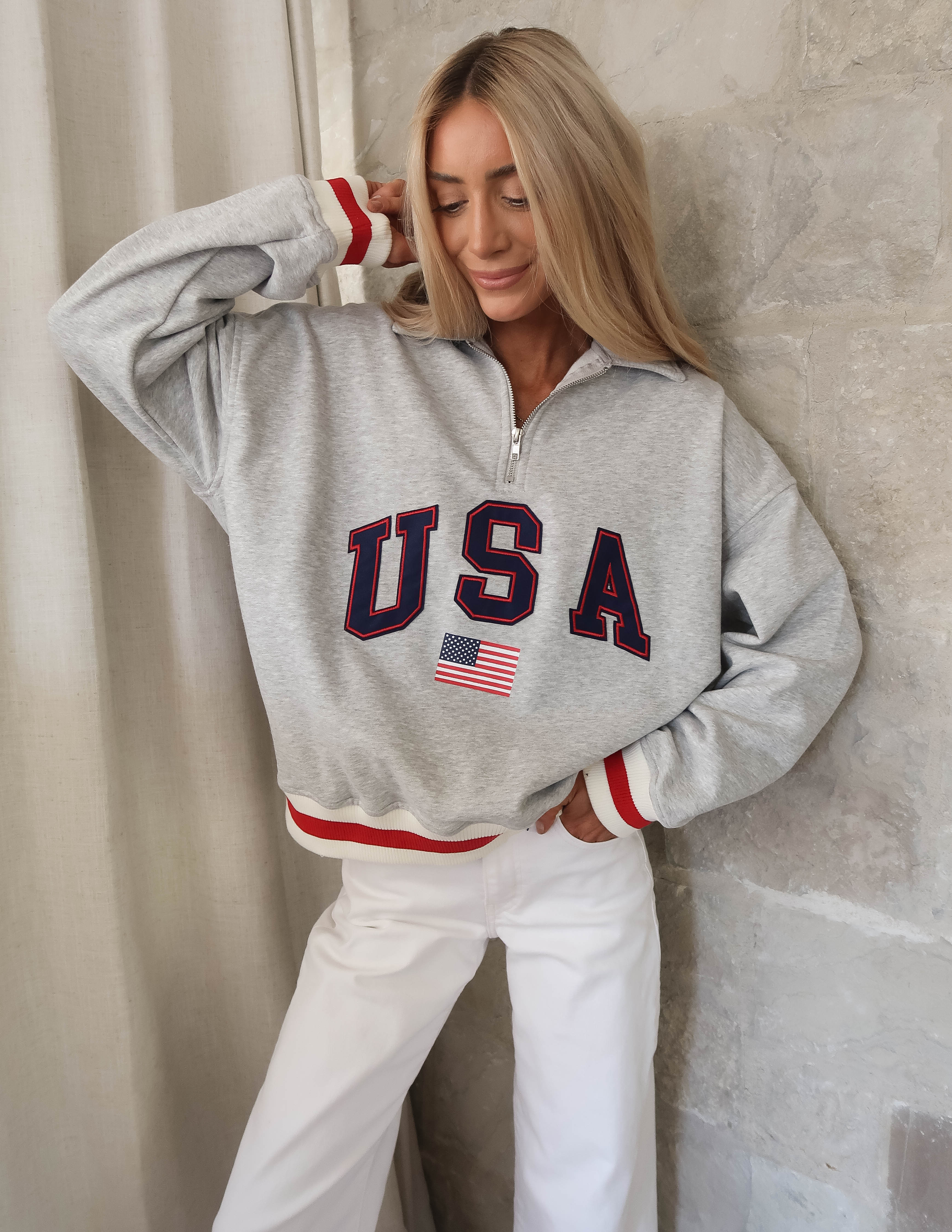 All-American Half Zip Pullover
