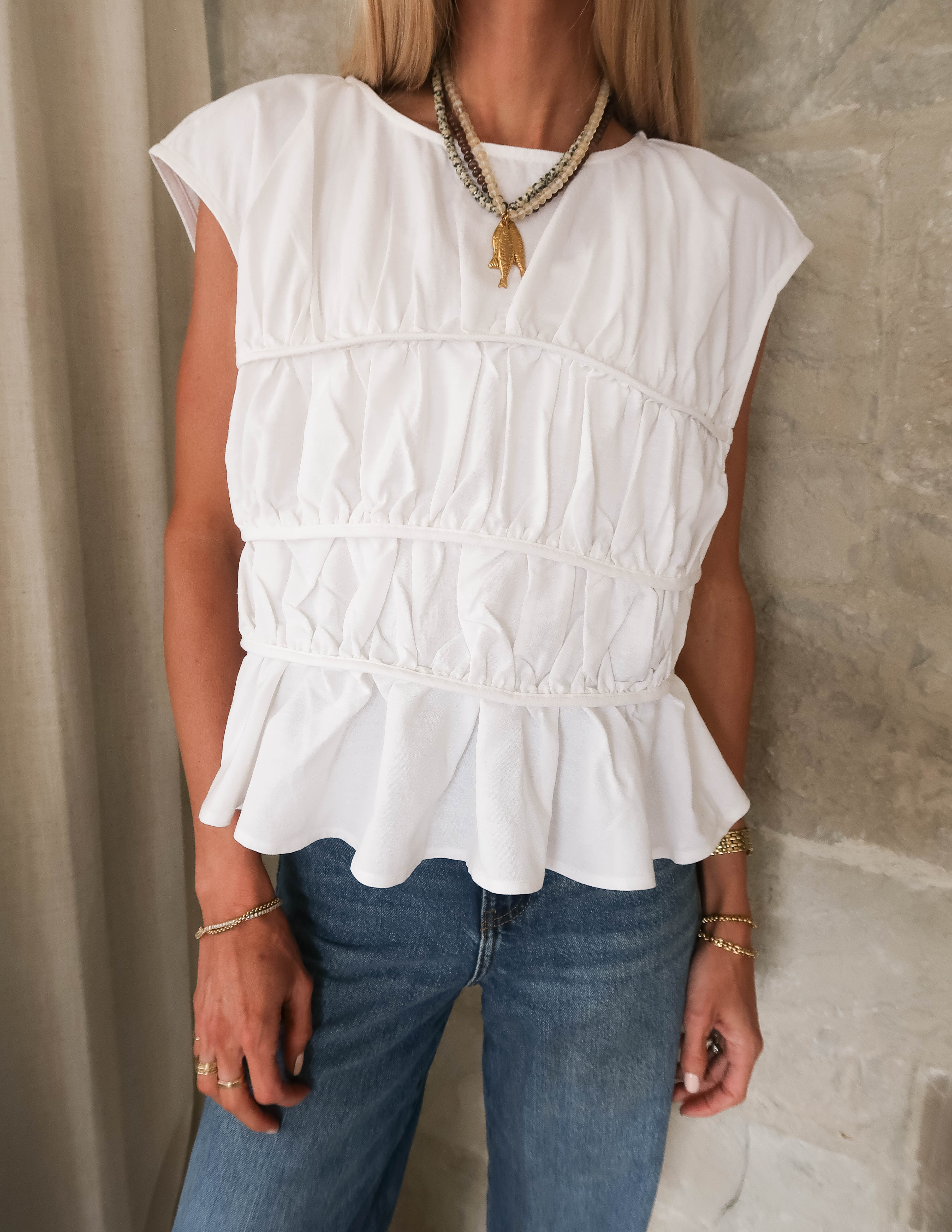 Abbey Peplum Top
