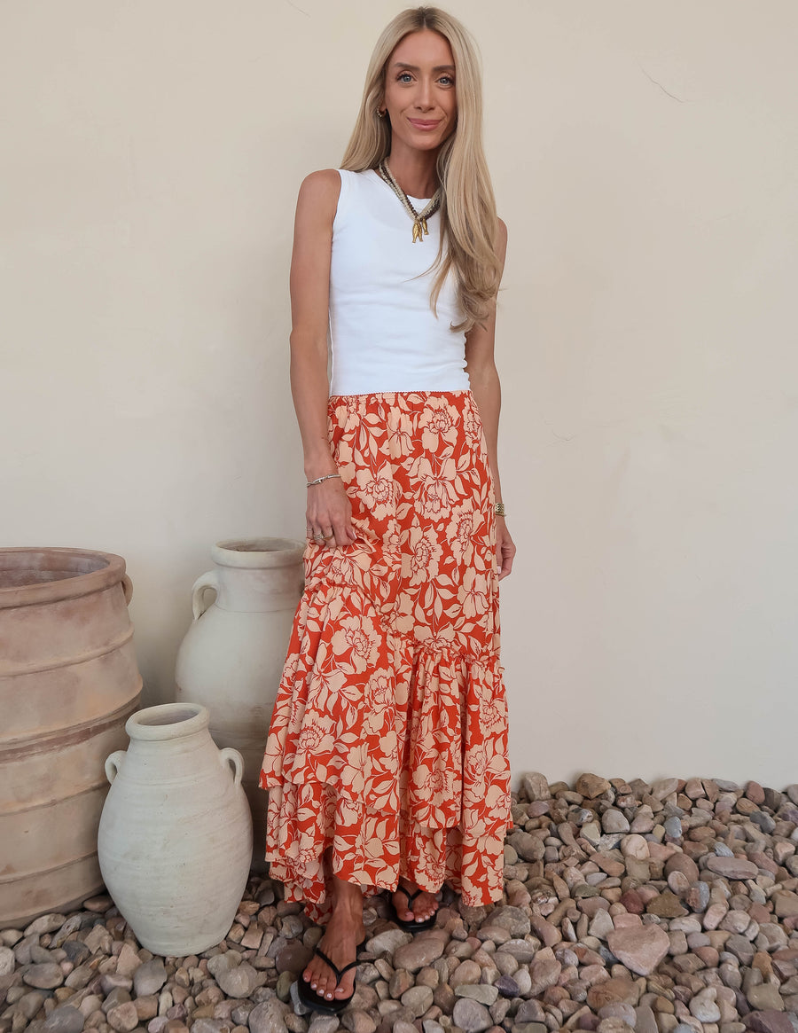 Maribel Garden Ruffle Skirt