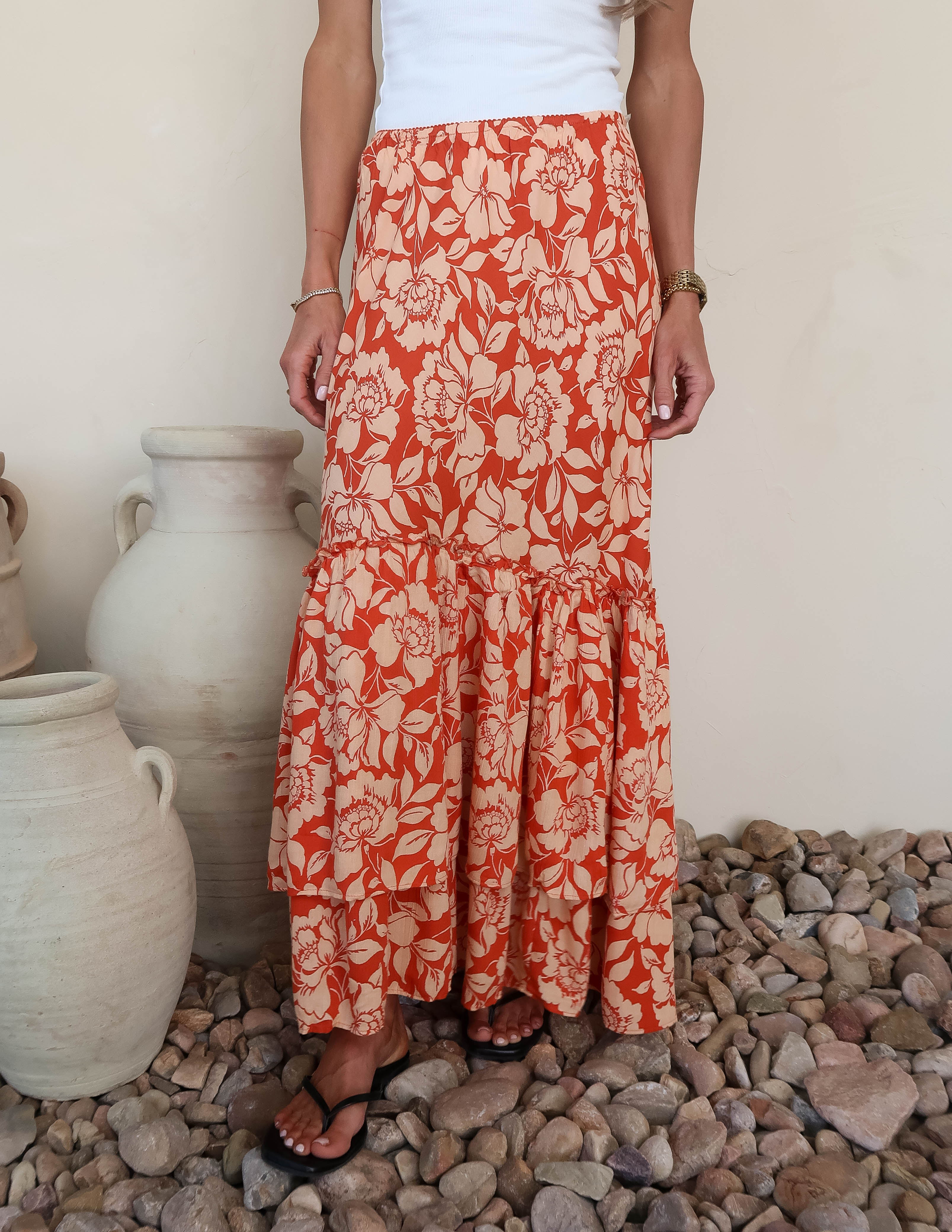 Maribel Garden Ruffle Skirt
