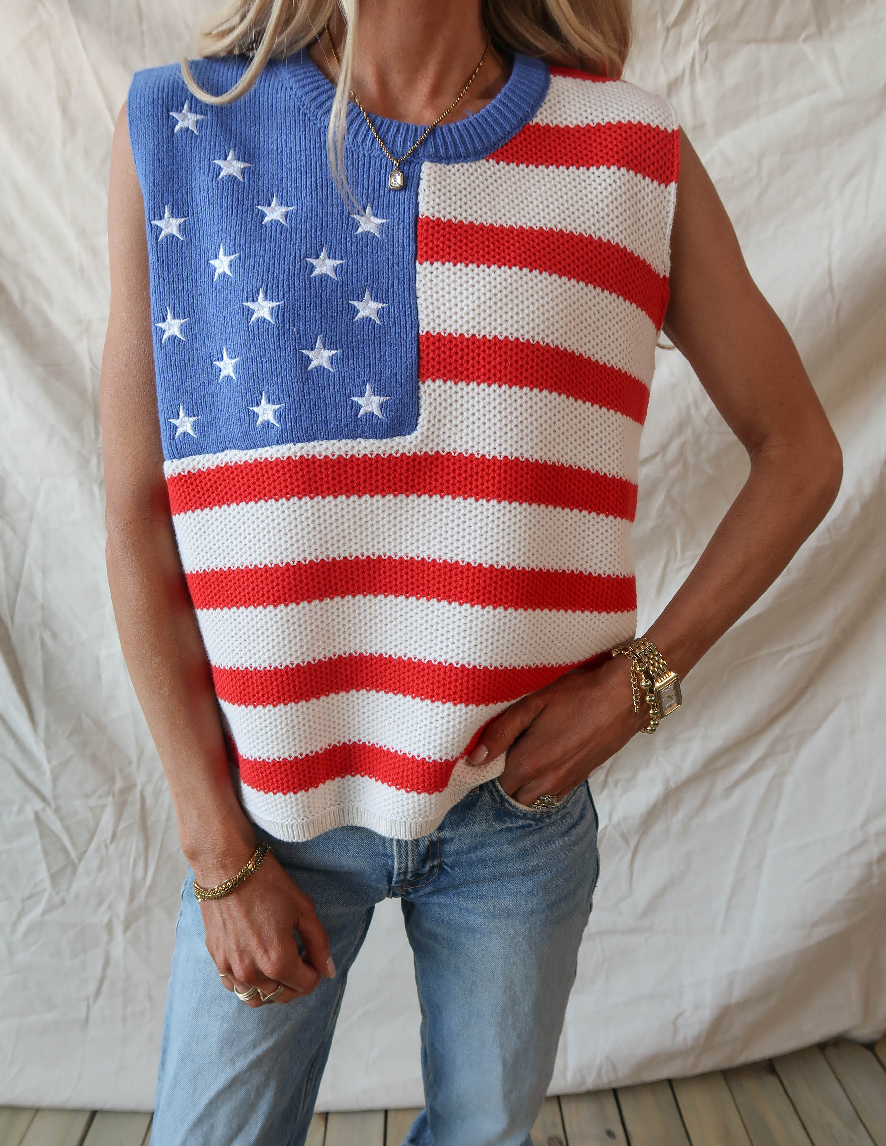 Stars & Stripes Knit Tank