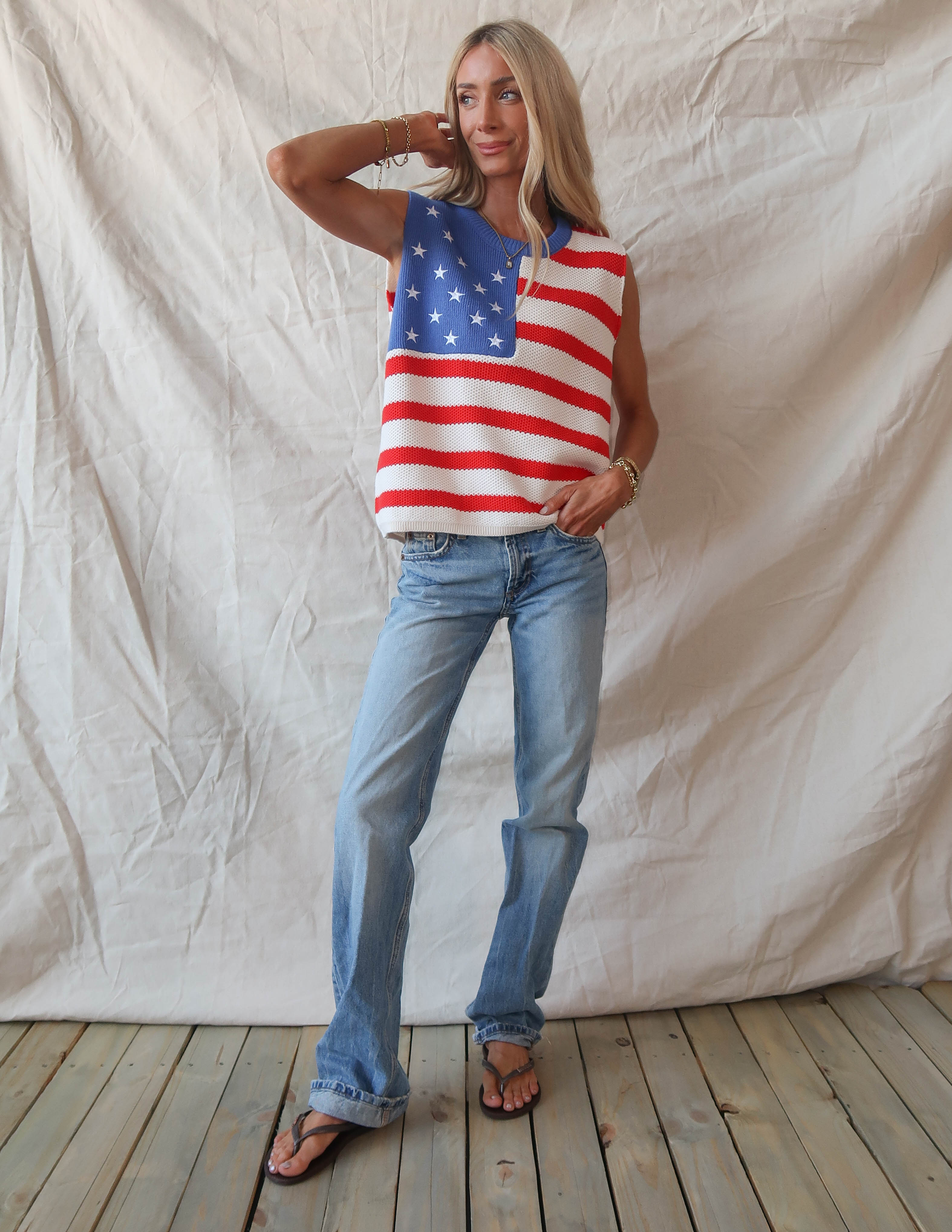Stars & Stripes Knit Tank