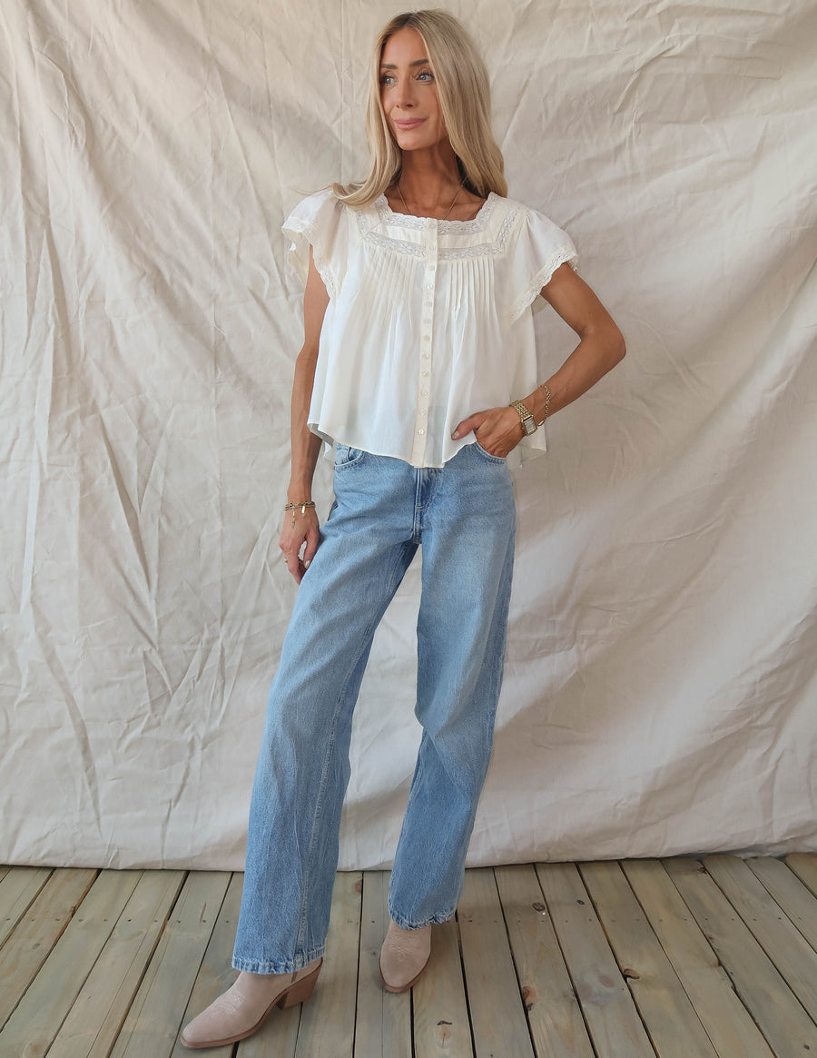Soft Romance Pintuck Top