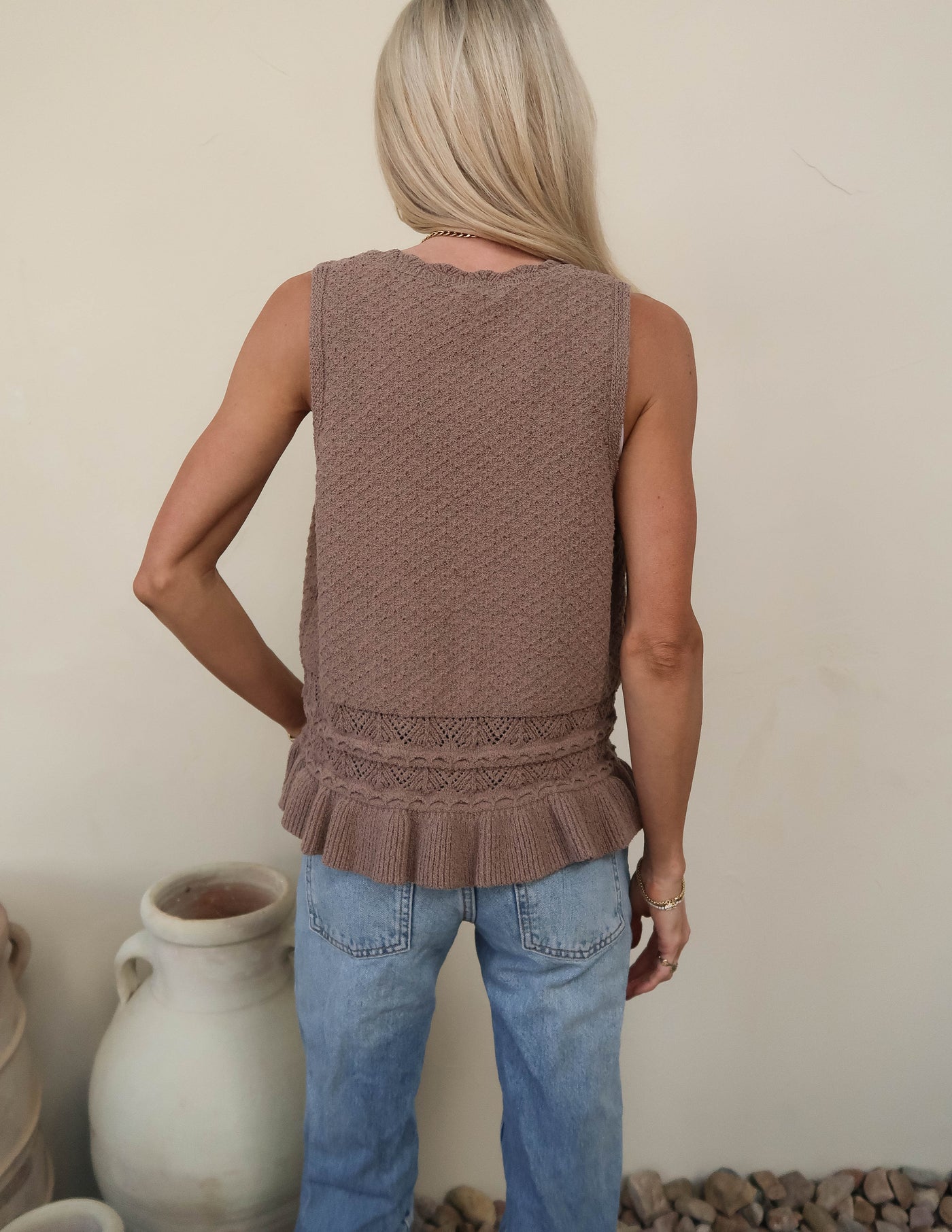 Evie Ruffled Crochet Top