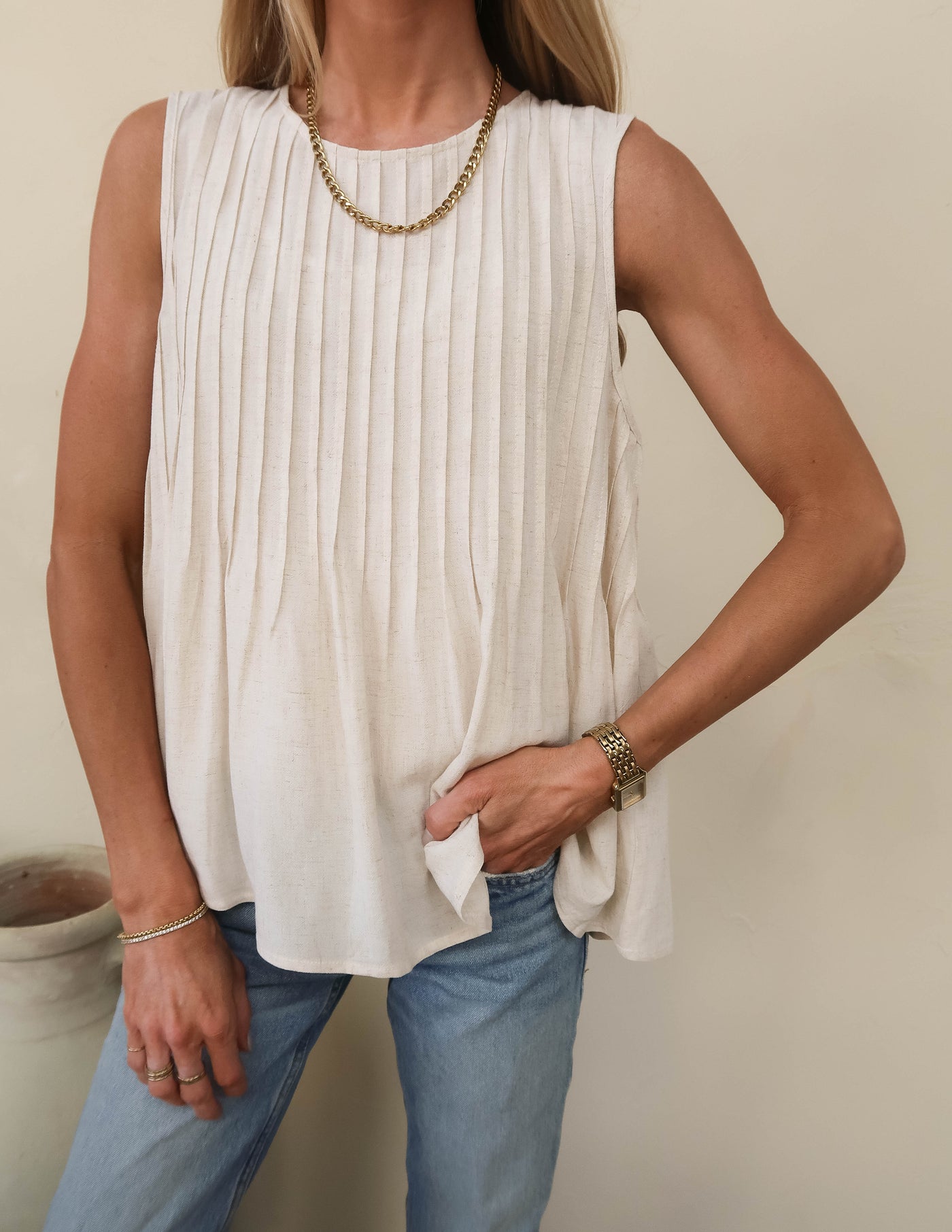 Arabella Pleated Top
