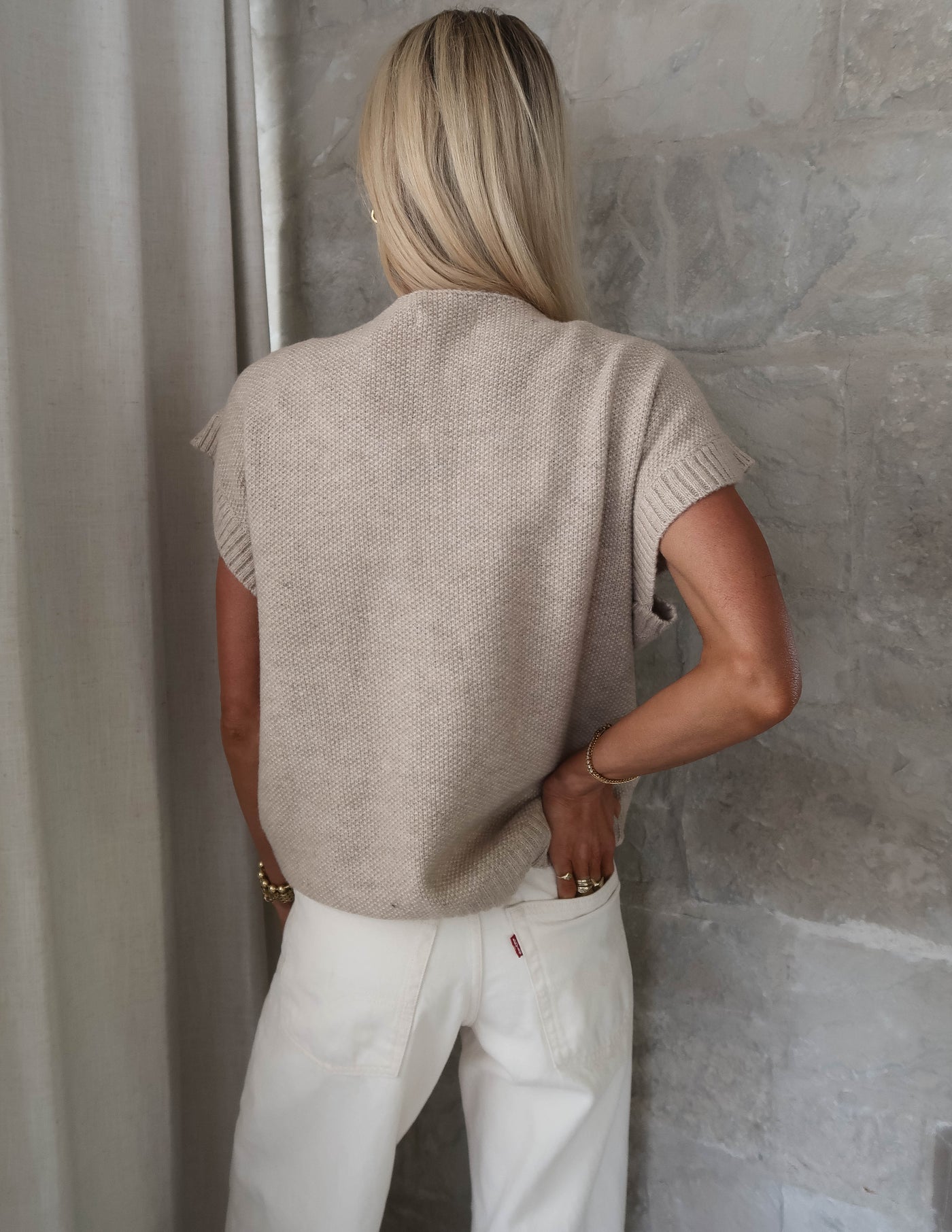 Clara Textured V-Neck