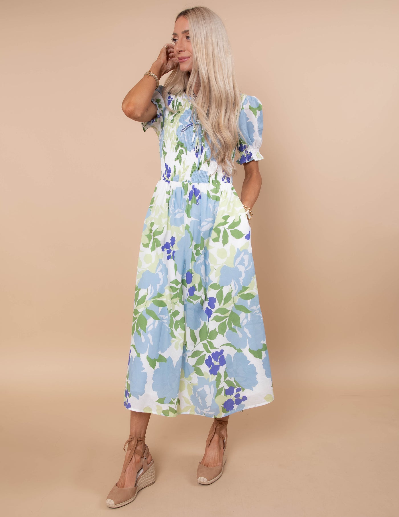 Springbrook Floral Midi Dress