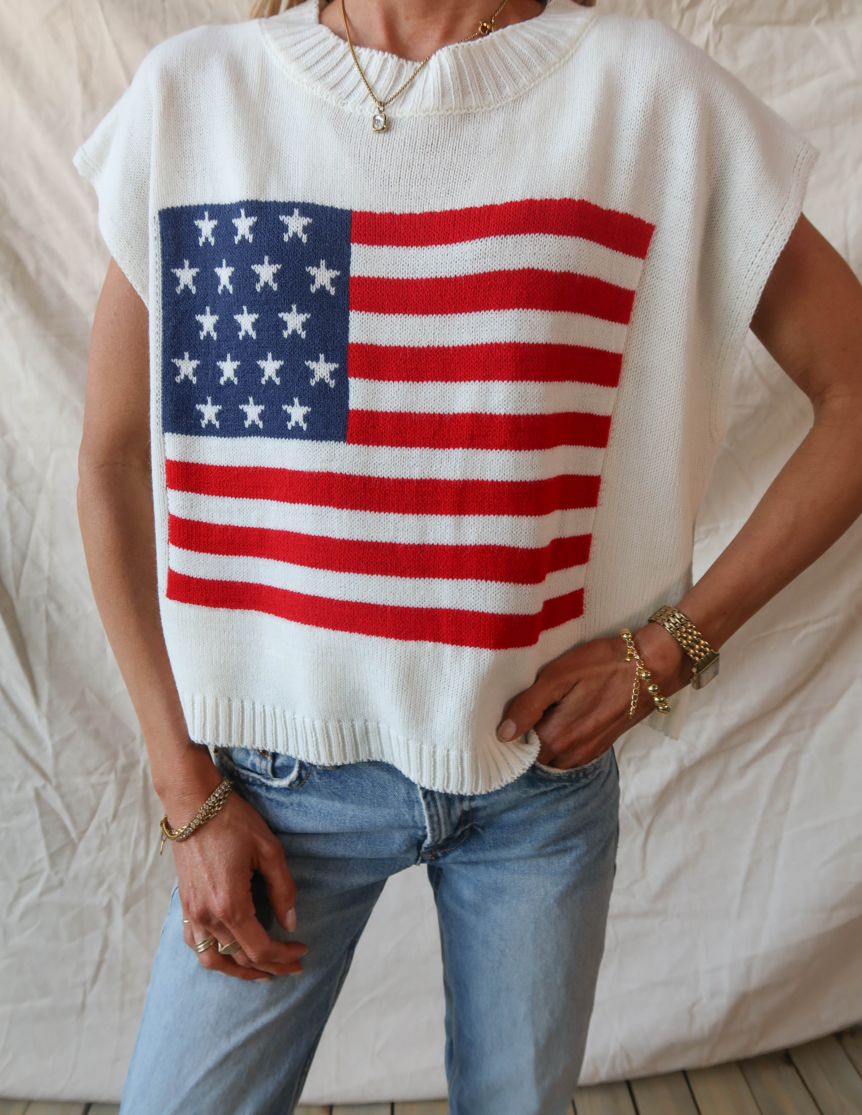 Fourth of July Knit Top