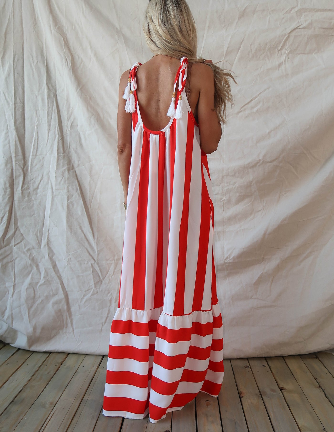 Cabana Striped Beach Cover Up Dress