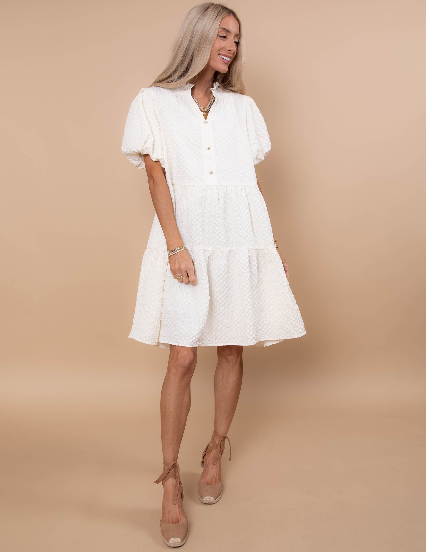 Saylor Seersucker Dress M