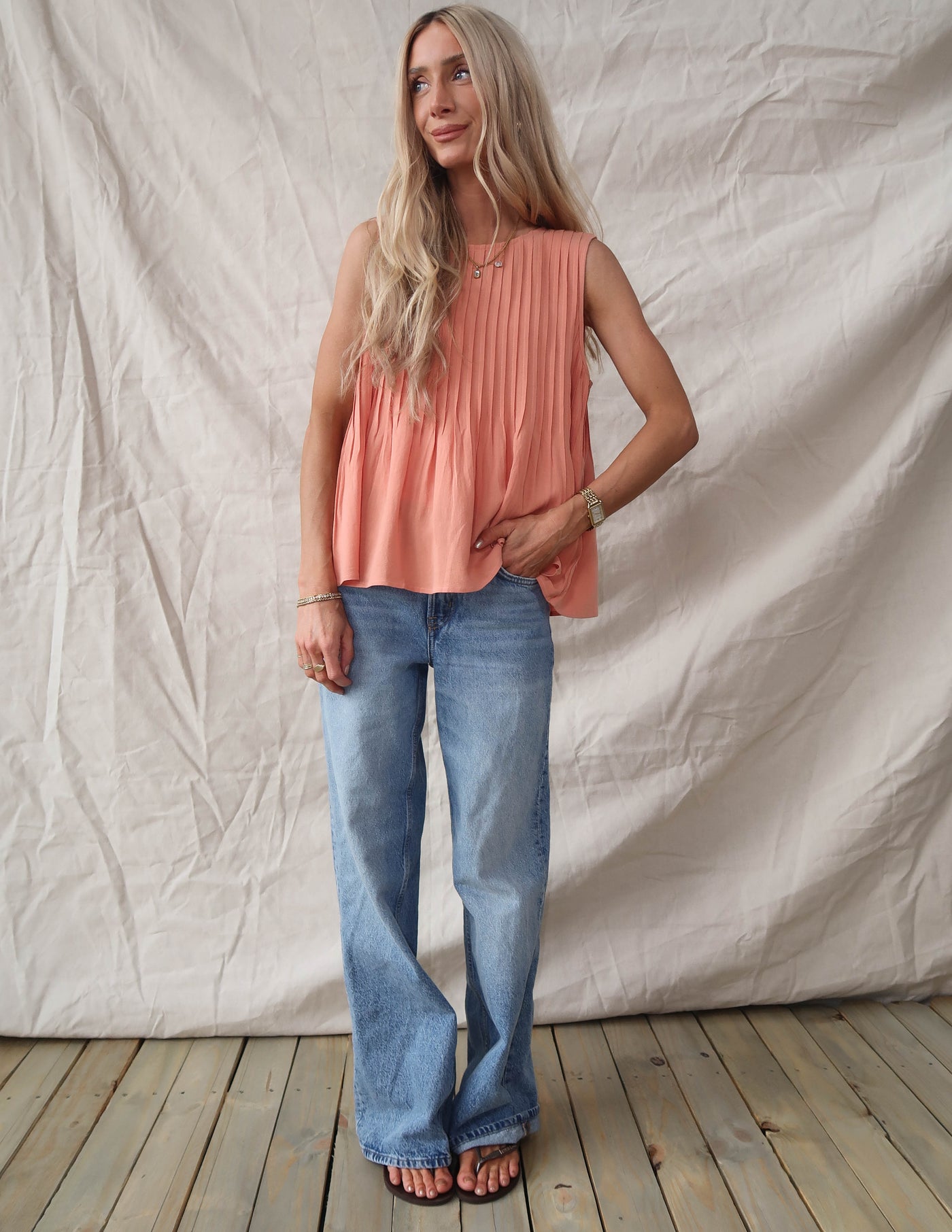 Arabella Pleated Top