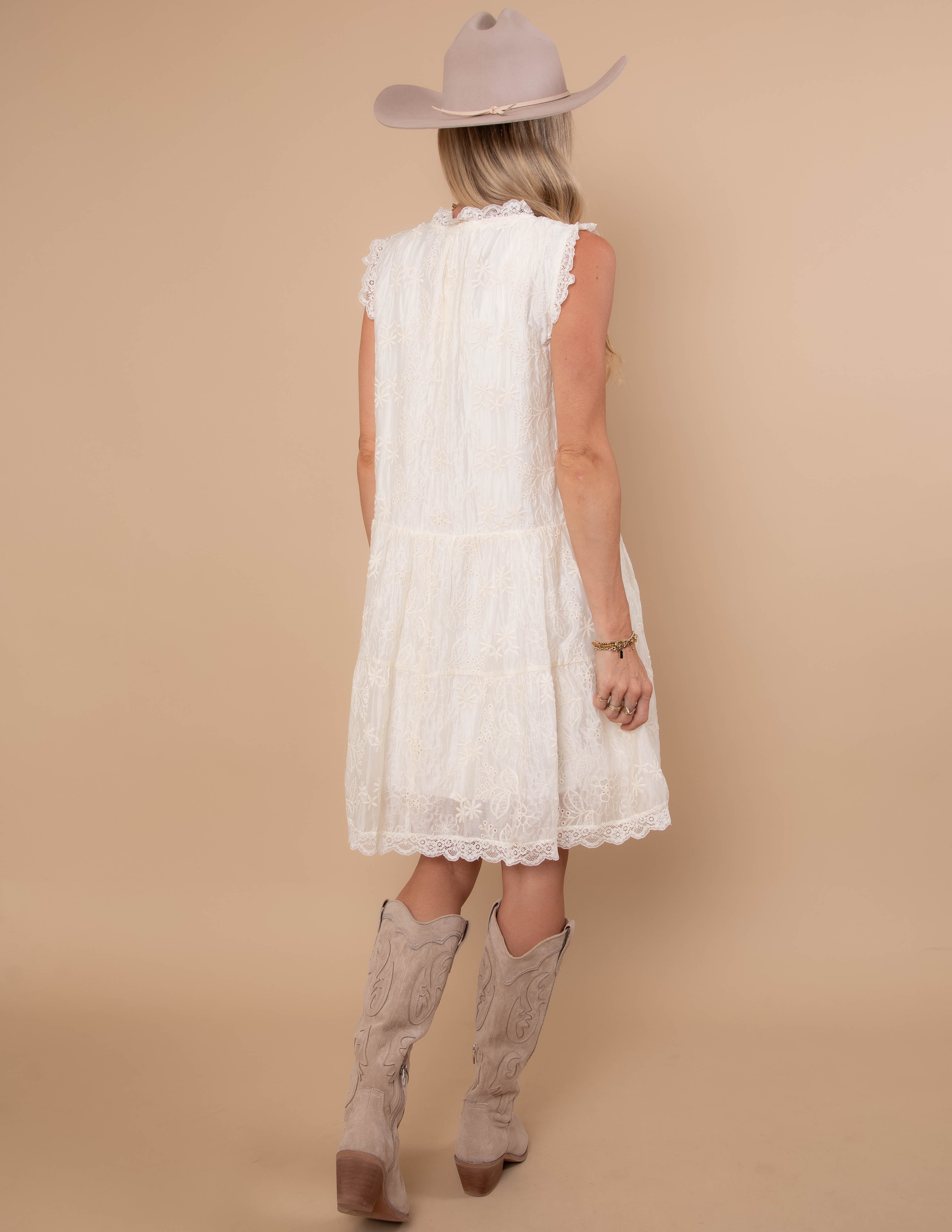 Summer Lace Tiered Dress