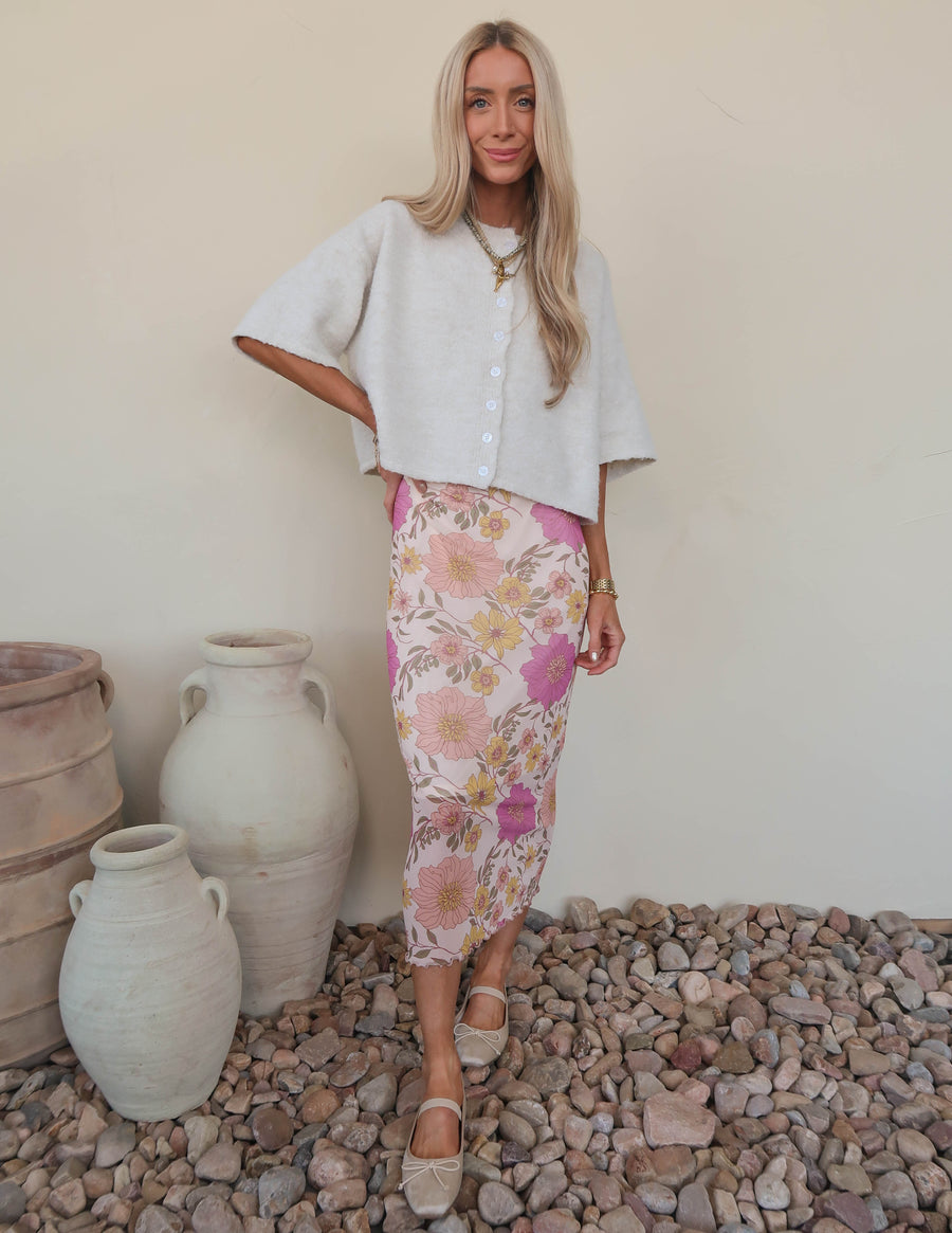 Susie Floral Mesh Skirt