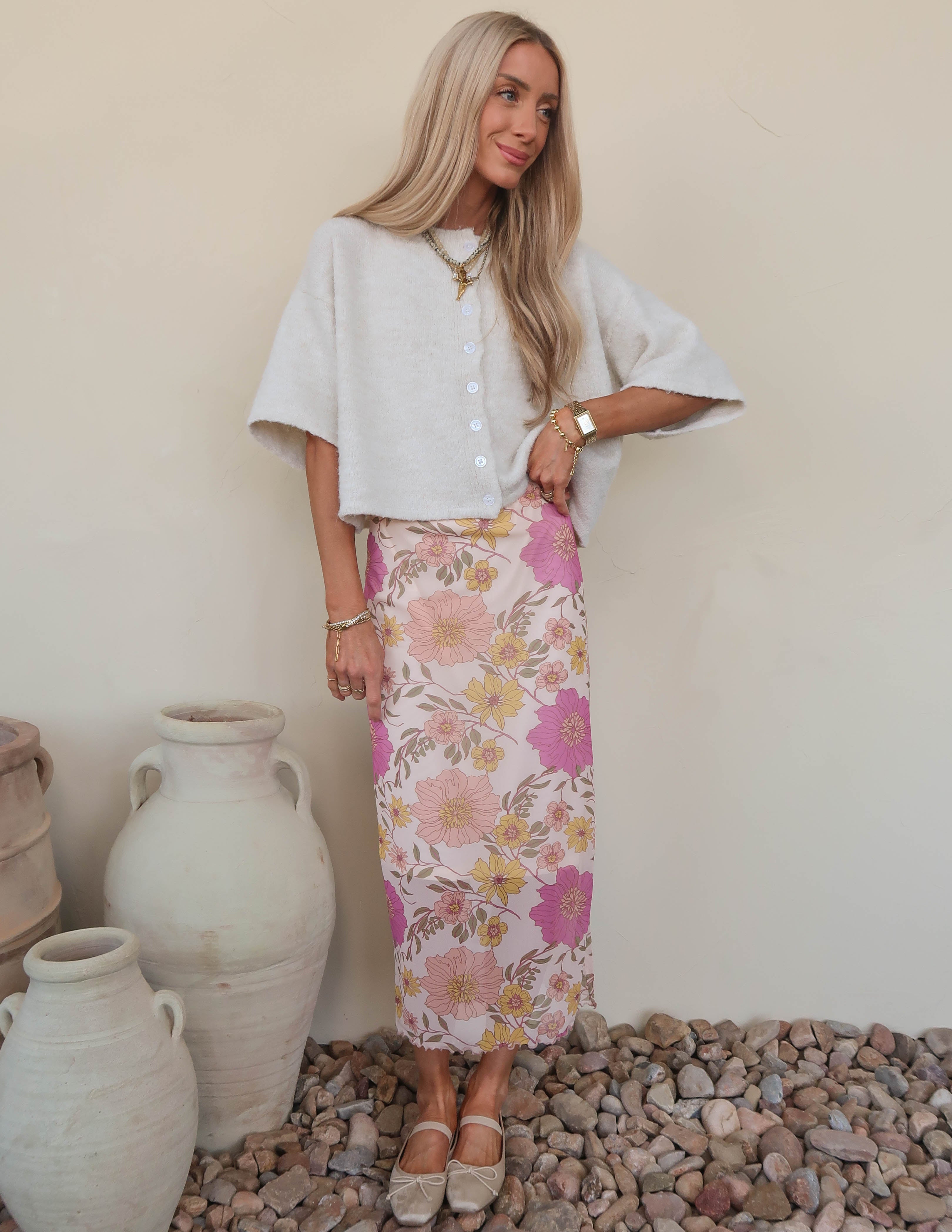 Susie Floral Mesh Skirt