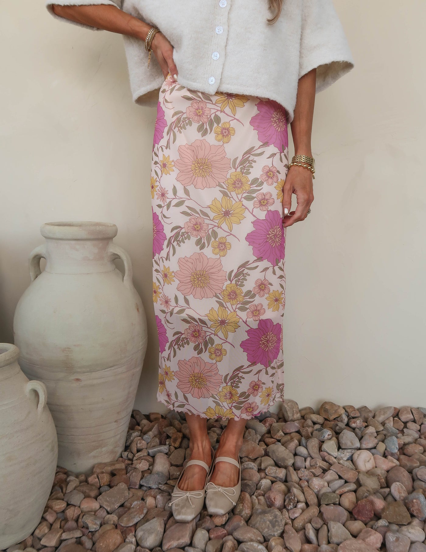 Susie Floral Mesh Skirt