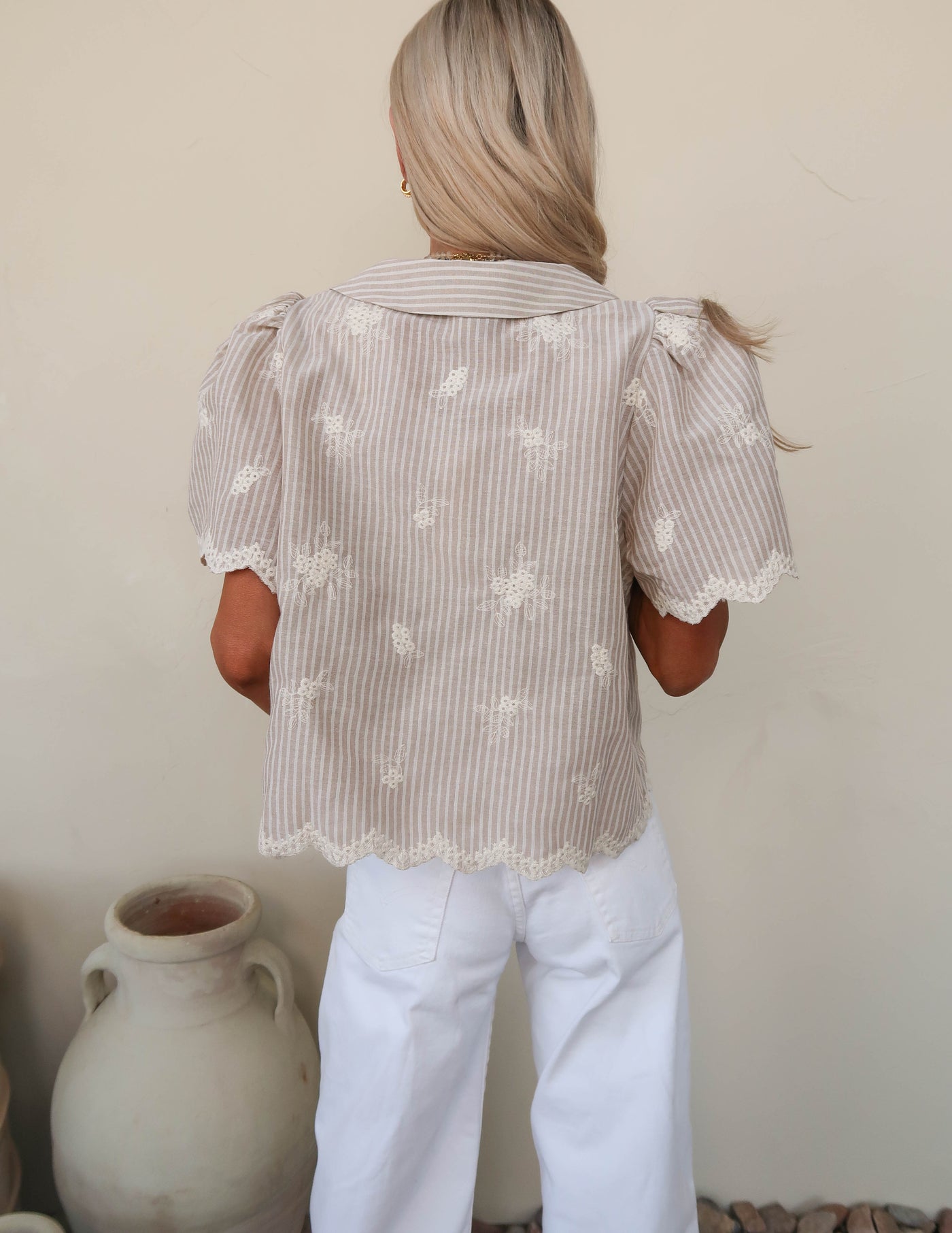 Cottage Bloom Embroidered Top