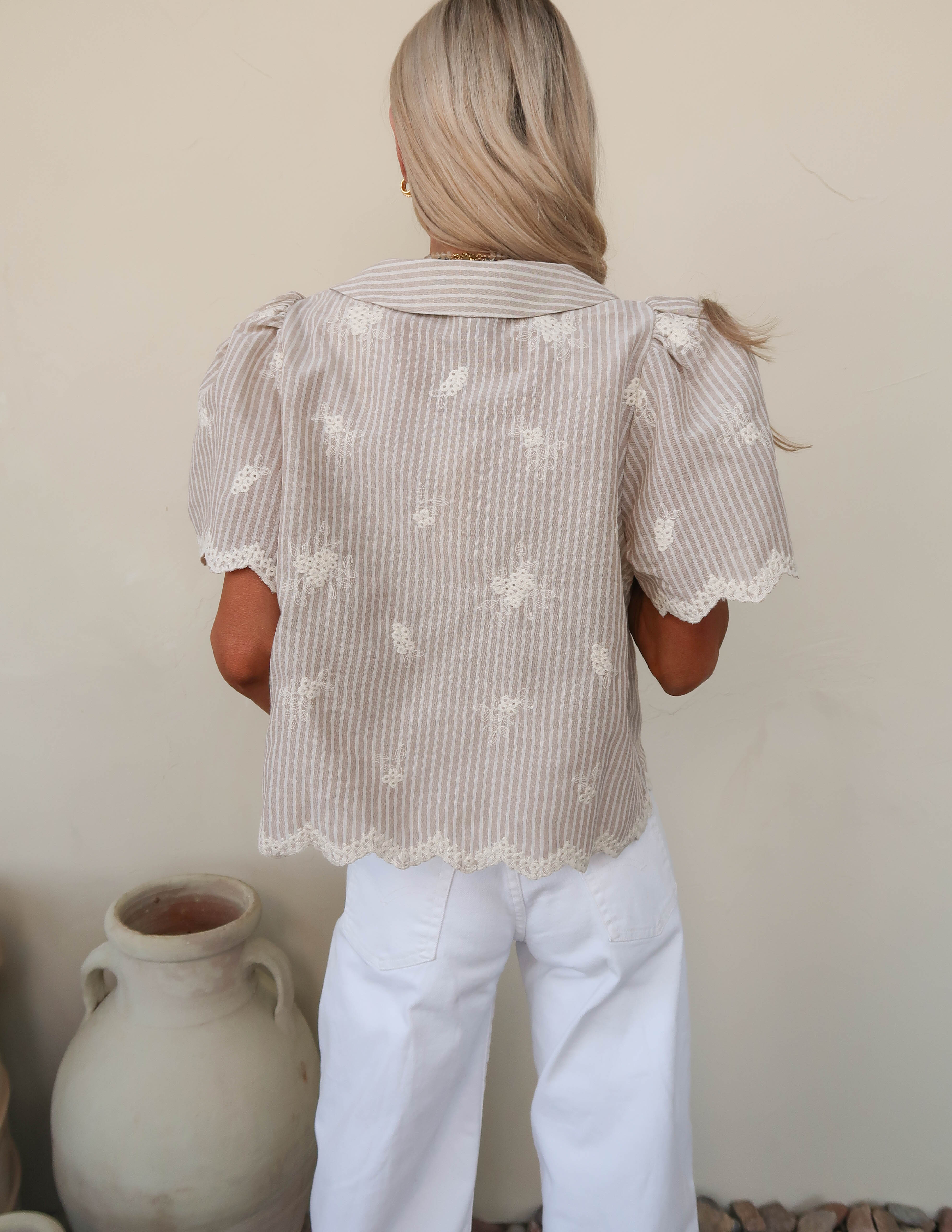 Cottage Bloom Embroidered Top